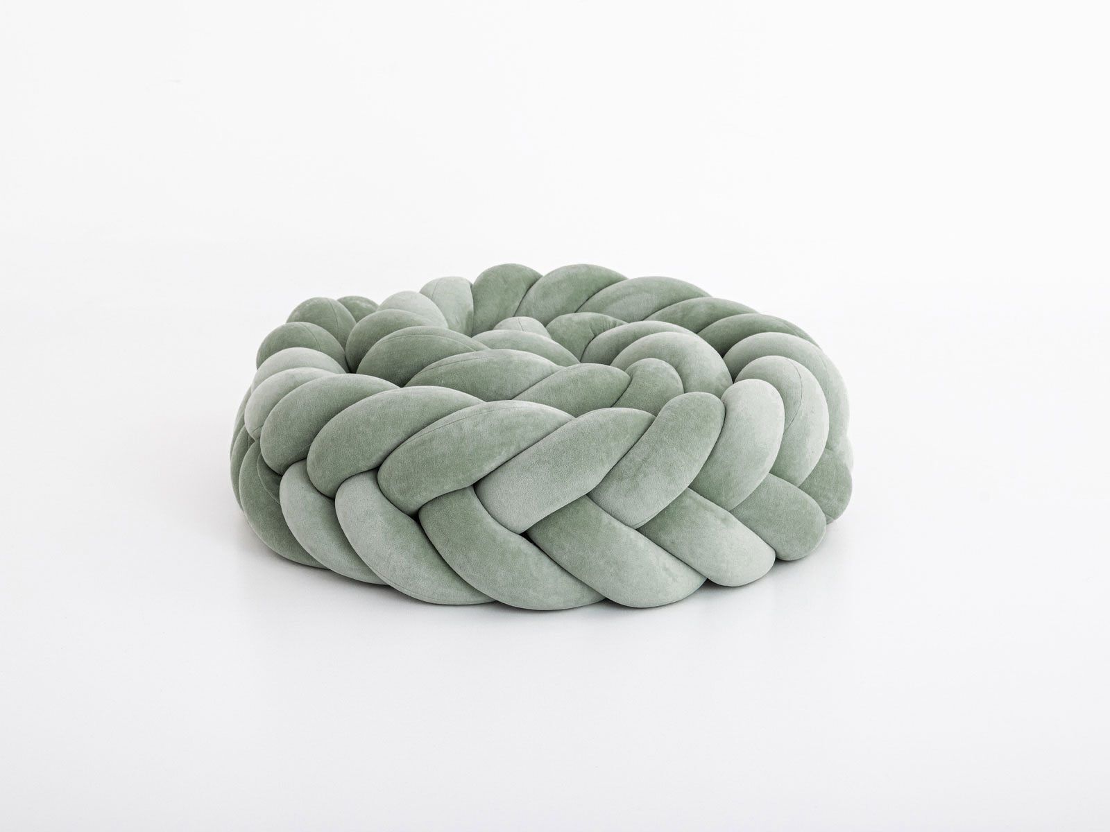 Braided bed bumper – 5 strands 180-420 cm - sage green