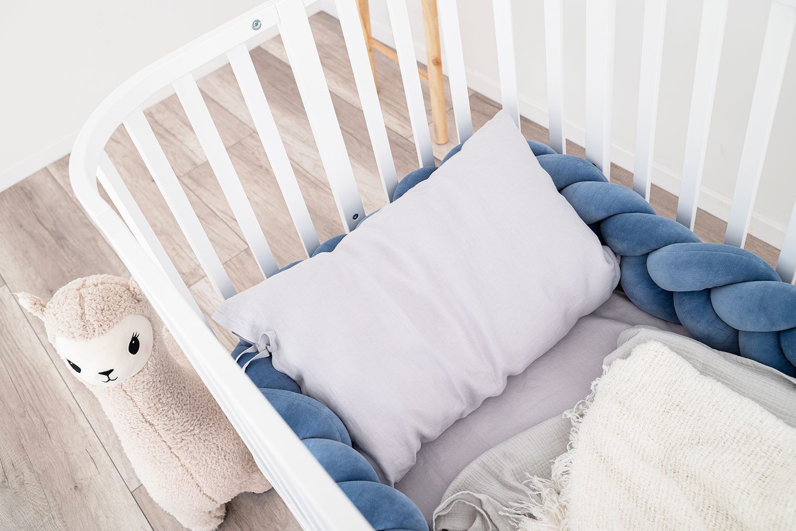 BED BUMPER - BRAID - DARK BLUE