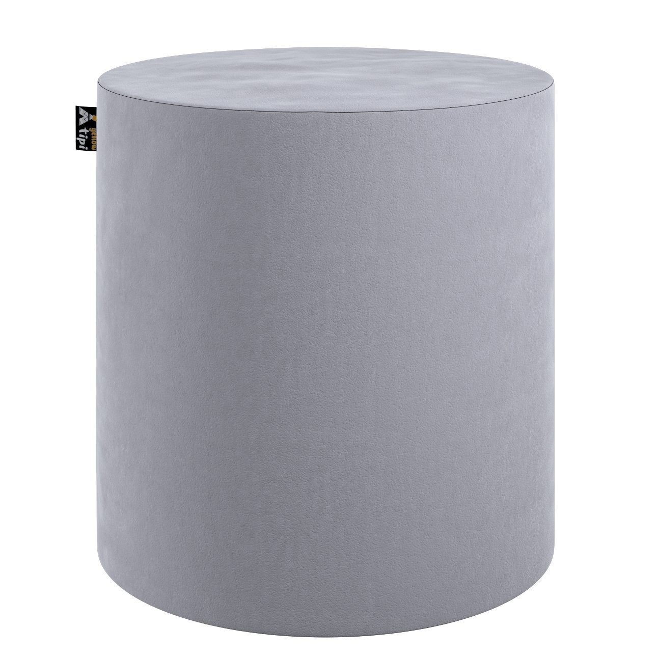 Puff Bobby Silvery Grey fabric velvet