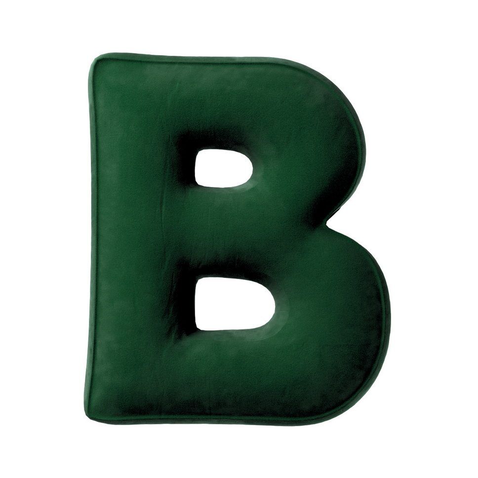 Pillows letters B Bottle green