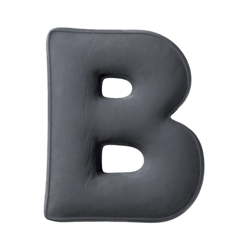 Pillows letters B Graphite grey