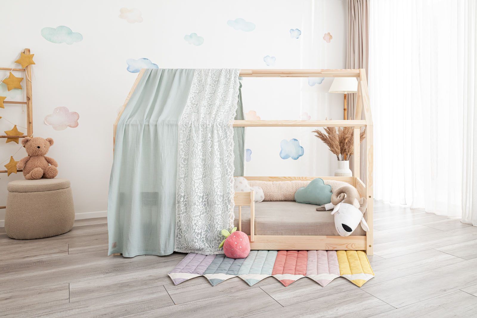 Meli curtains - Boho - 1 piece - Mint