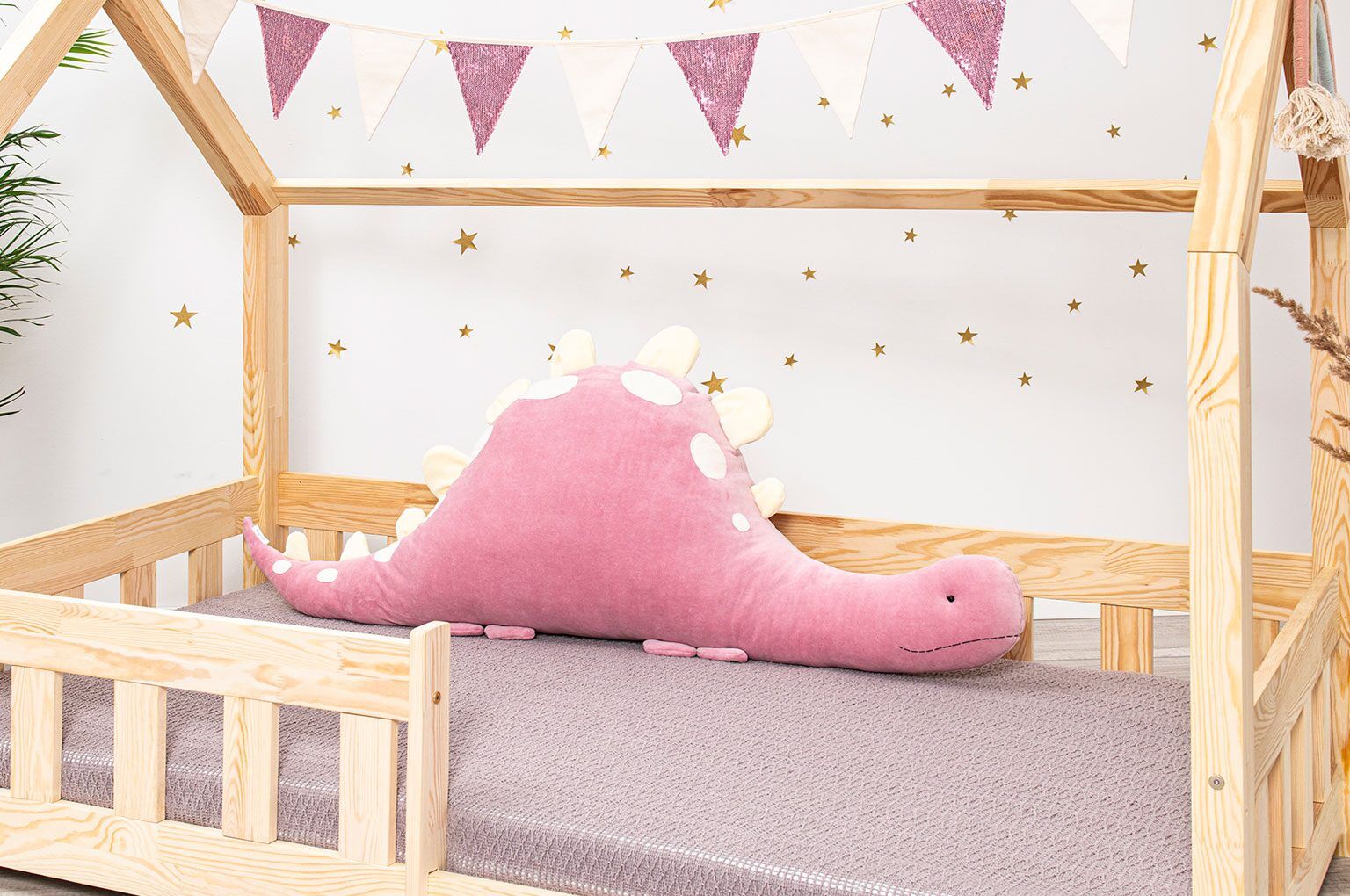 Dinosaur pillow - Pink