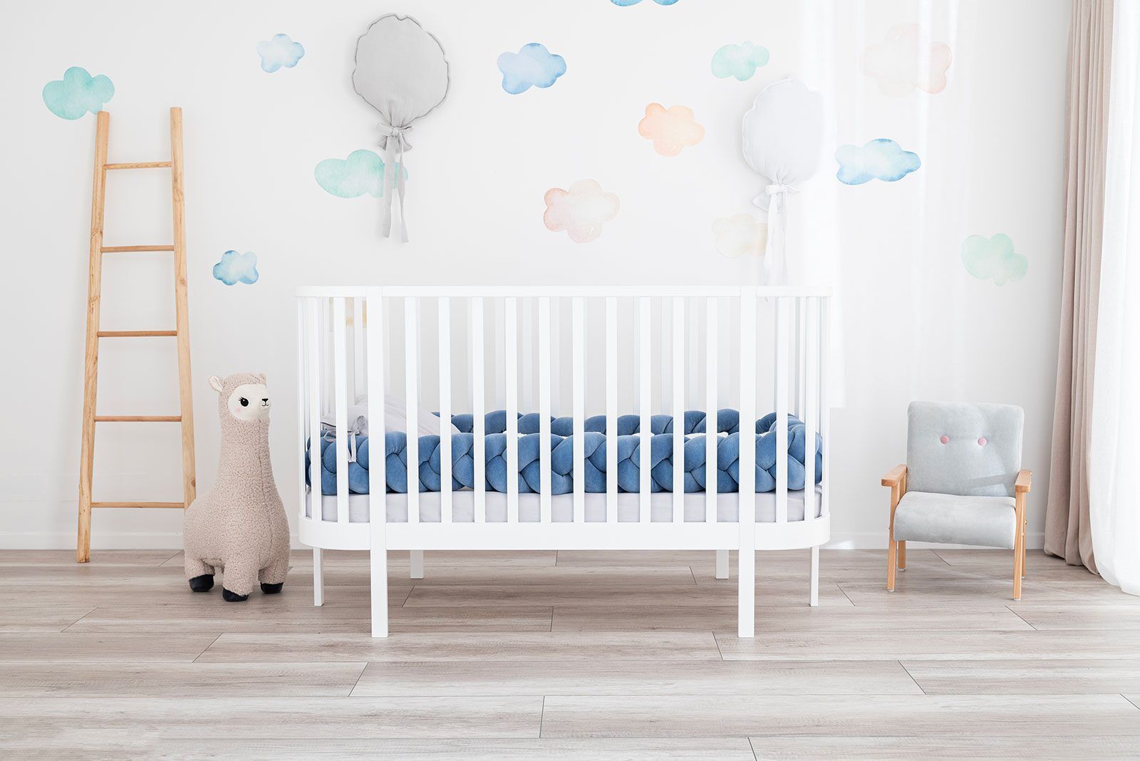 Baby Cot Bed Grand White