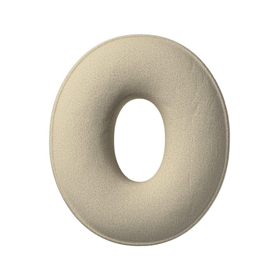 Pillows letters O light beige