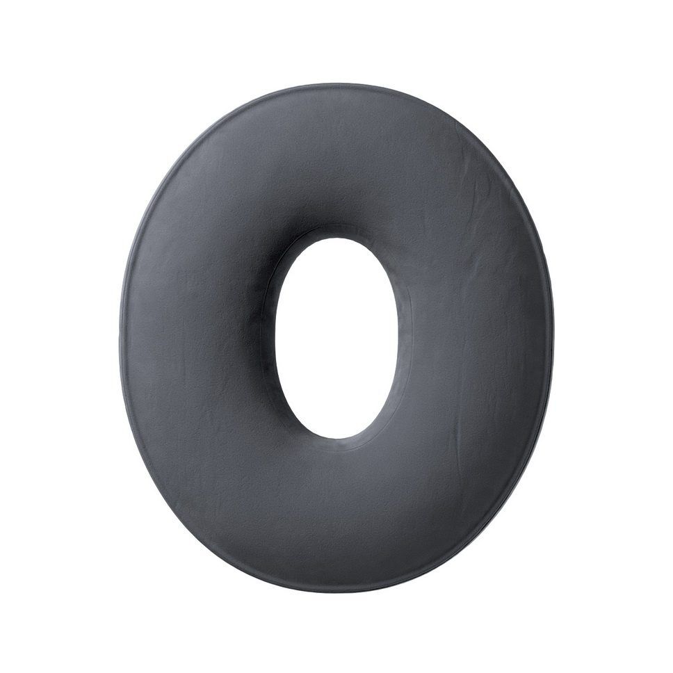 Pillow letter O Graphite grey