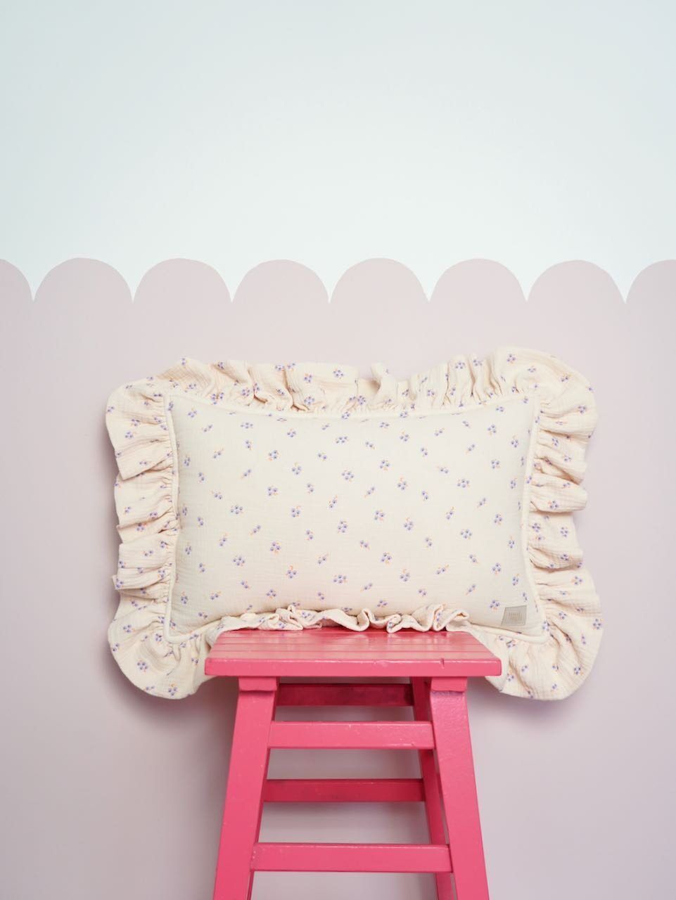 Pillow - Purple forget-me-not - muslin