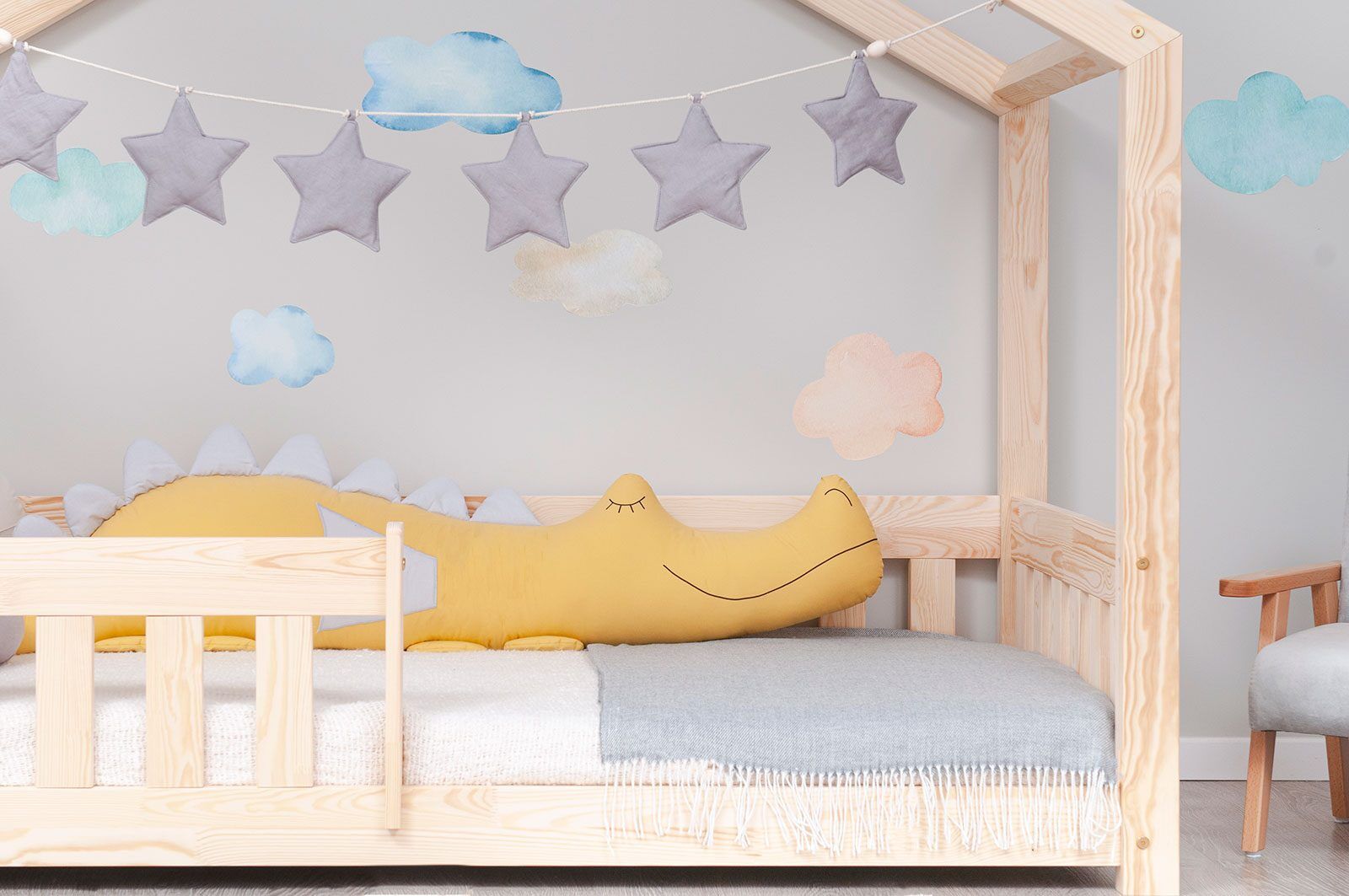 Bed Bumper - Dragonsaurus - Honey