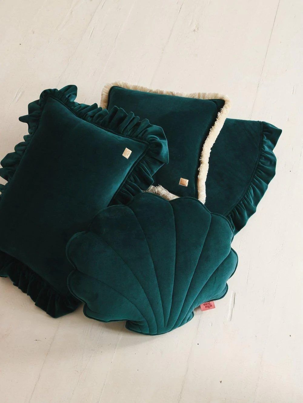Pillow - Soft Velveteen - Emerald