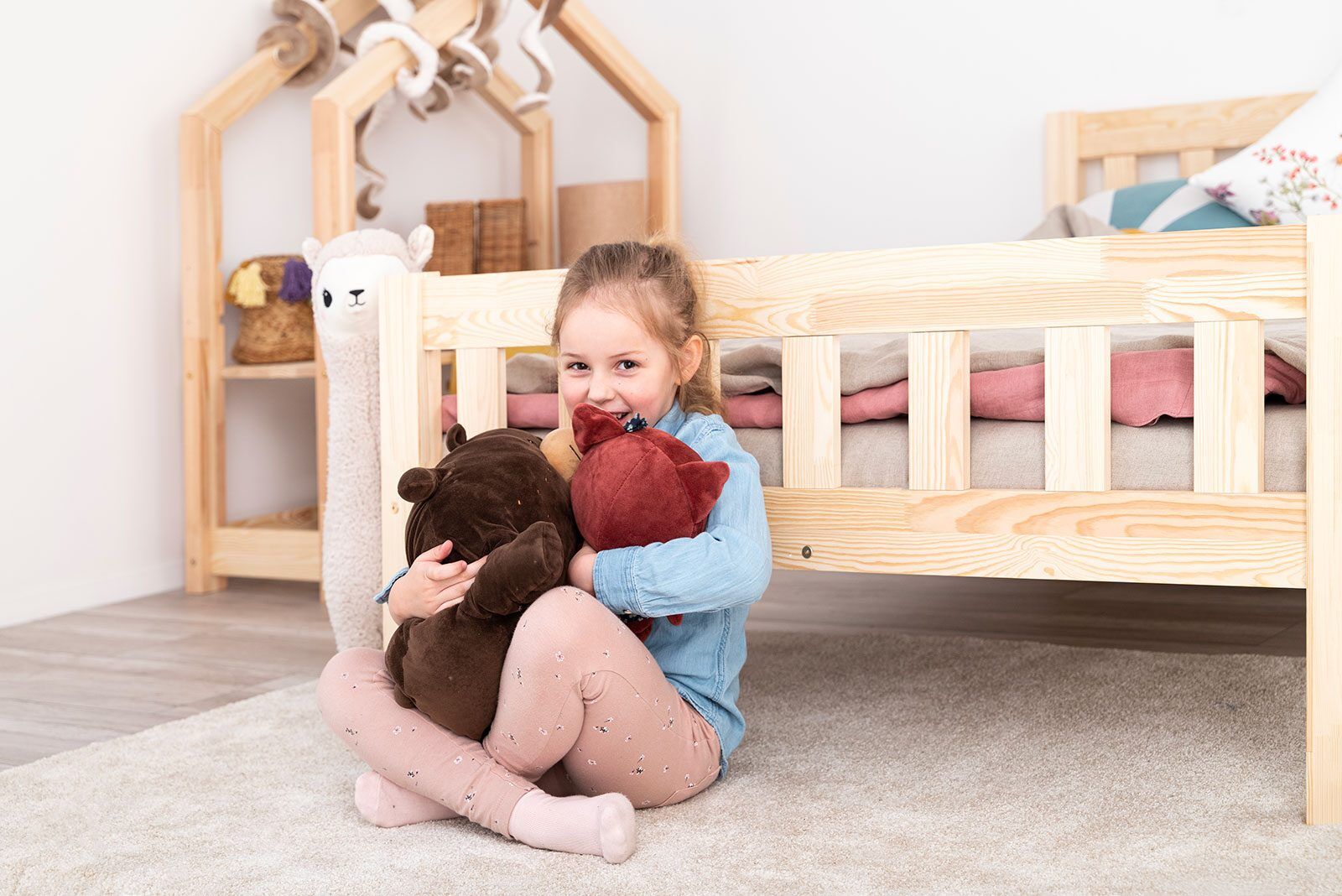 In the photo: Children’s bed Topo 160x80cm with legs extended by 20cm