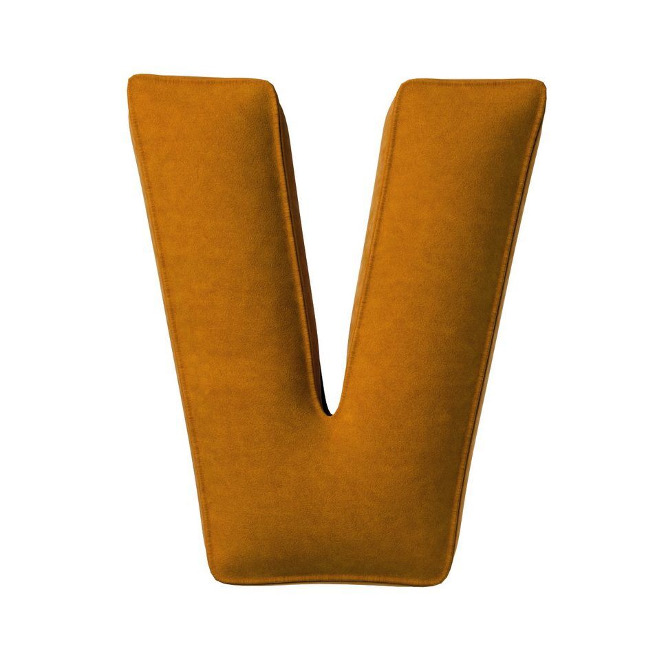 Pillow letter V honey