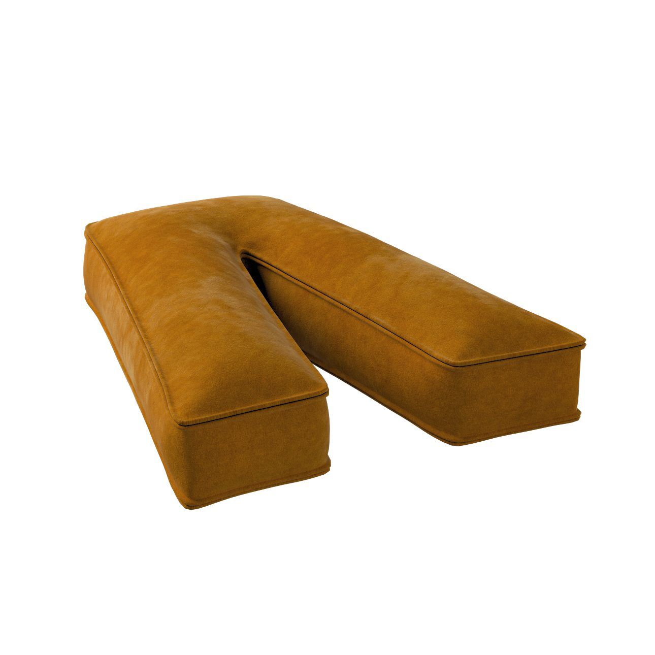 Pillow letter V honey