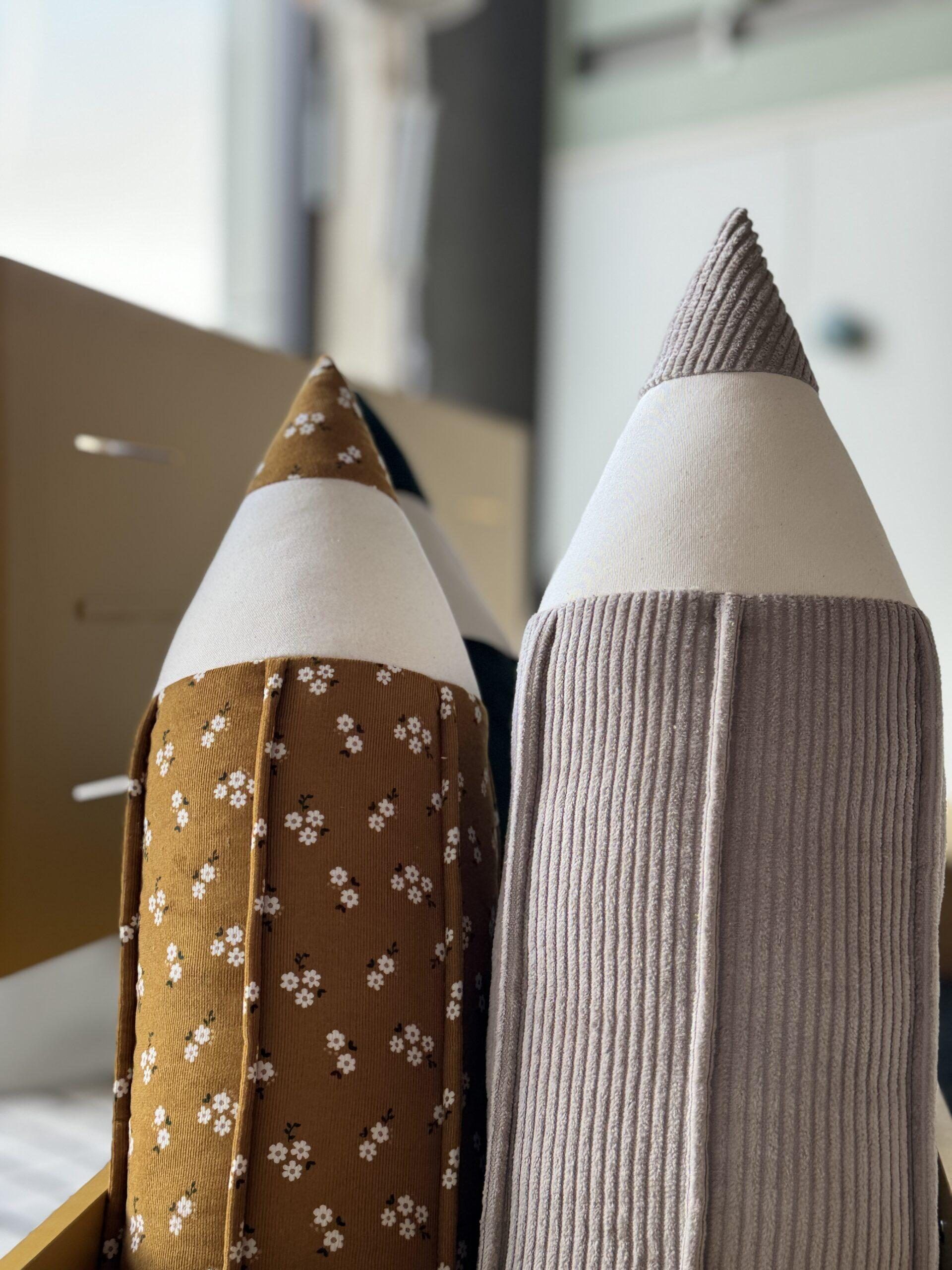 Corduroy Pencil-Shaped Cushion - Autumn, Latte