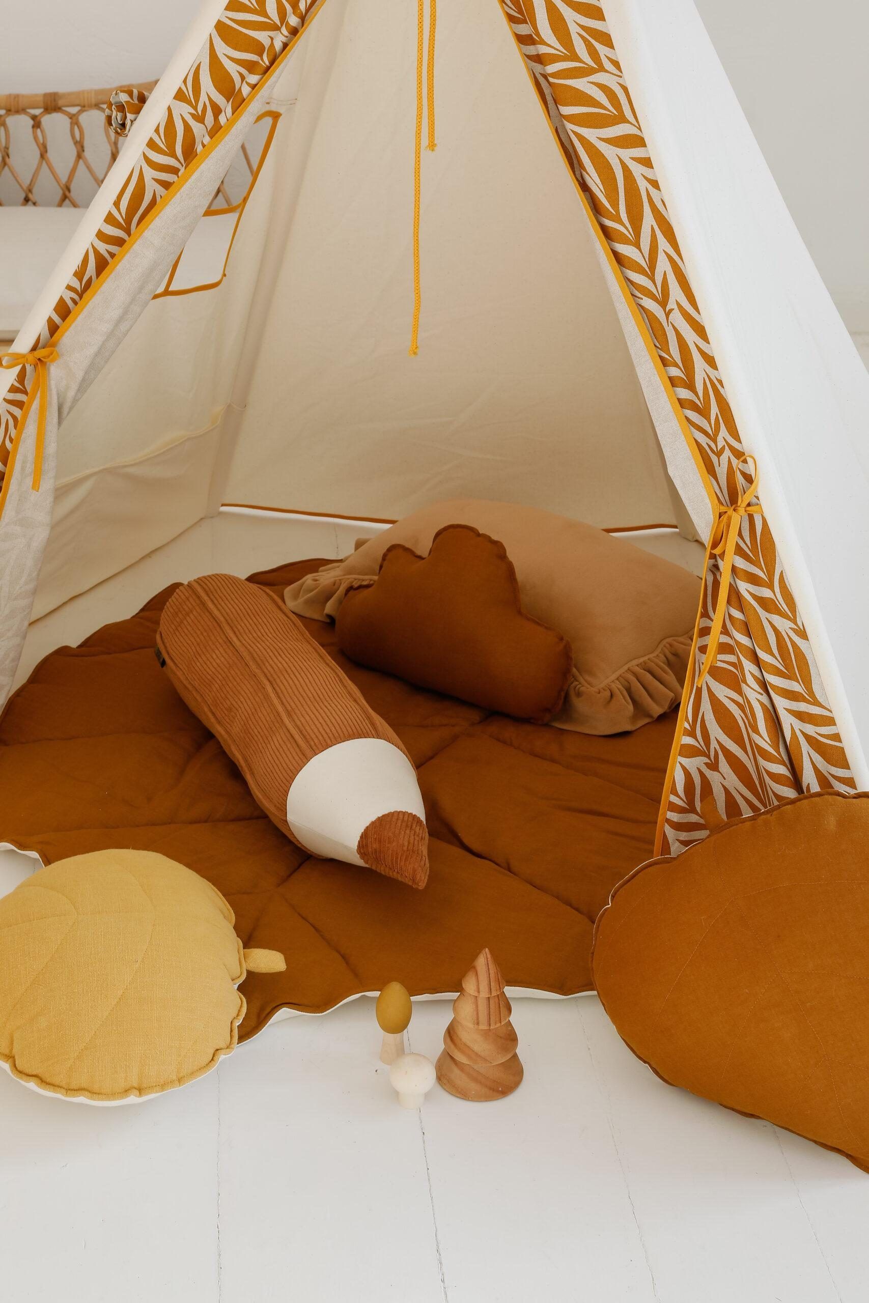 Corduroy Pencil-Shaped Cushion - Carmel