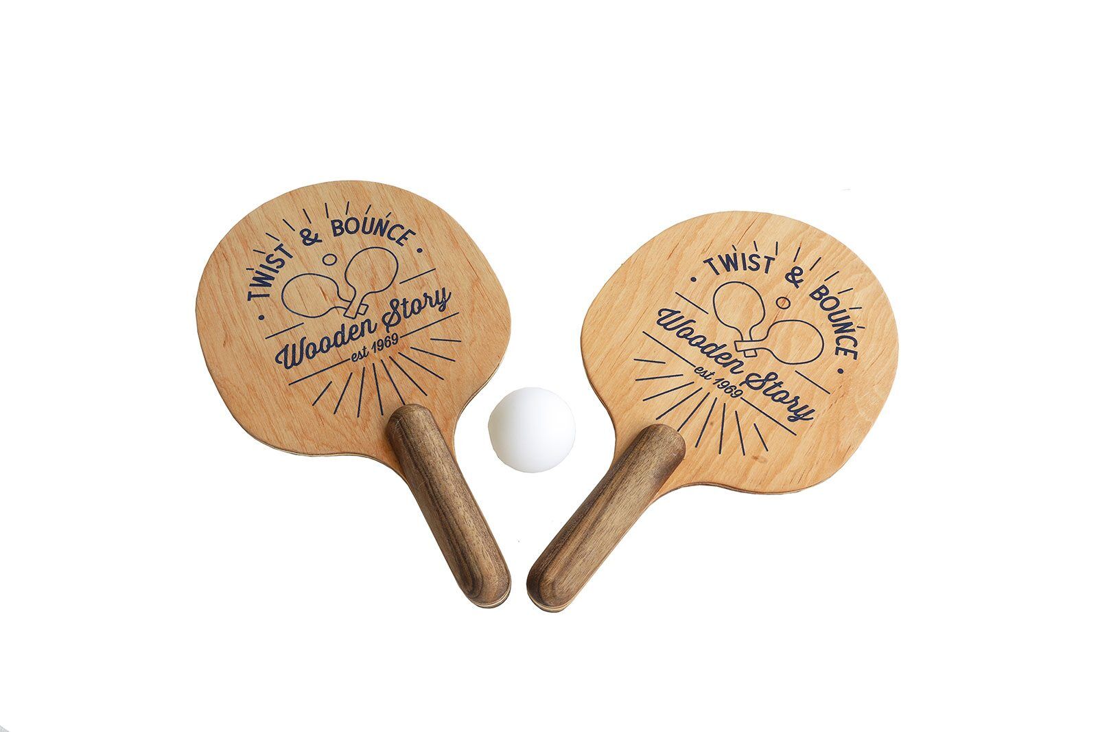 Wooden Paddle Game Flip & Bounce