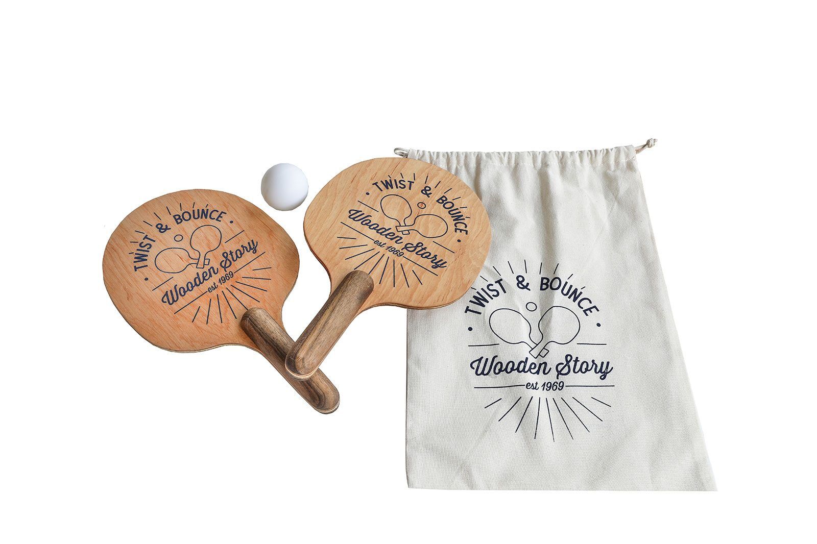 Wooden Paddle Game Flip & Bounce