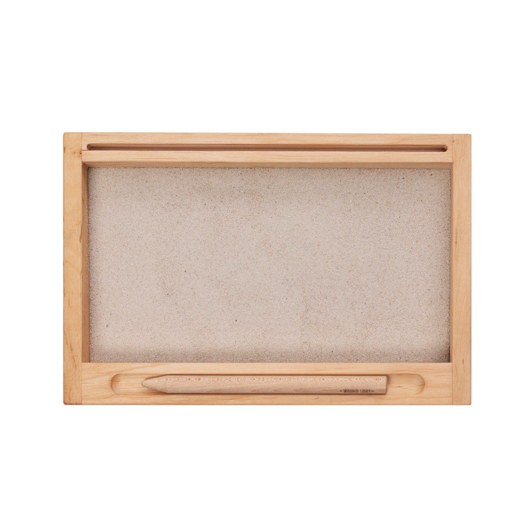 Natural Wood Montessori Sand Tray Single Section