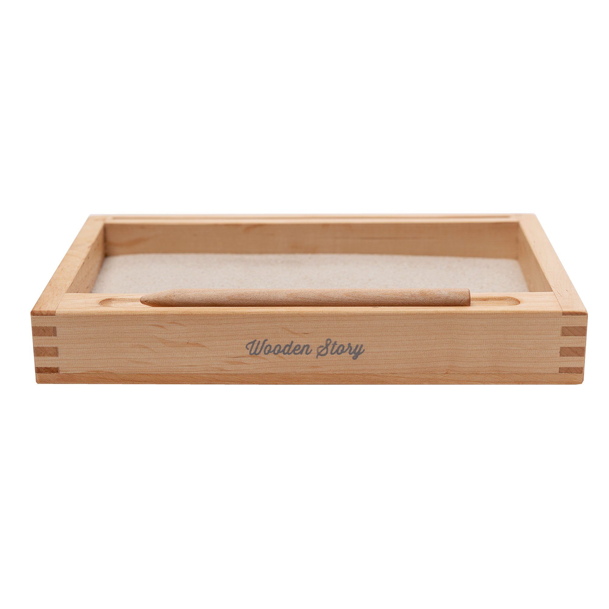 Natural Wood Montessori Sand Tray Single Section
