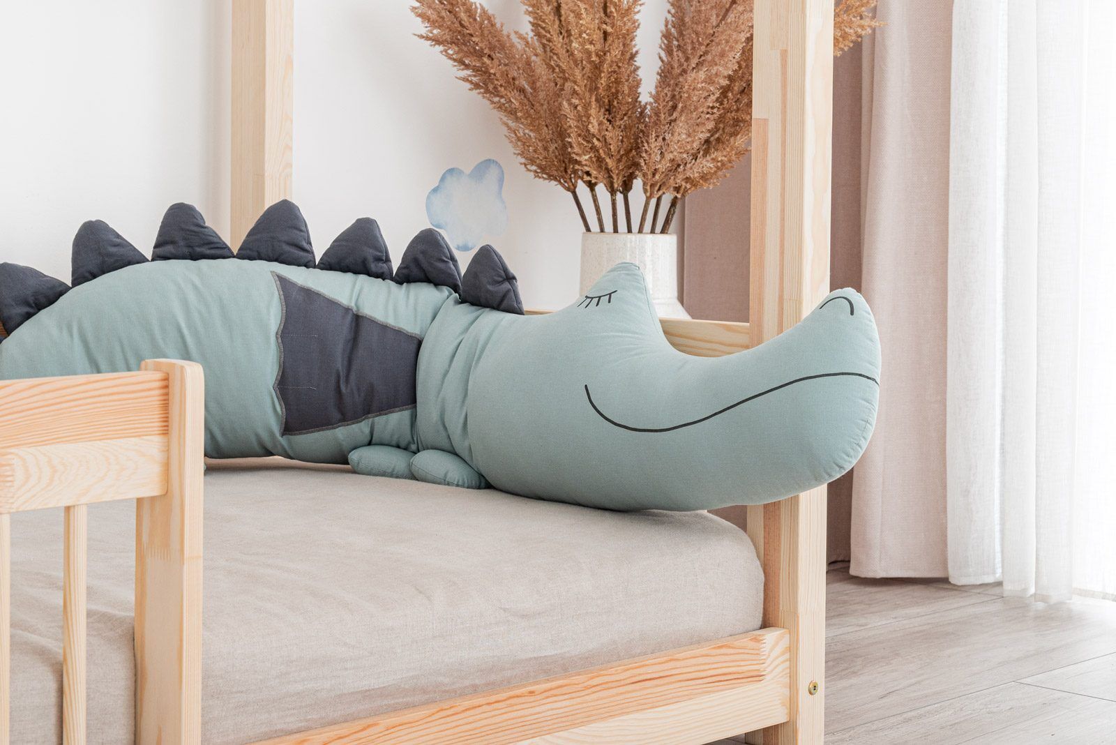 Bed Bumper - Dragonsaurus - Green