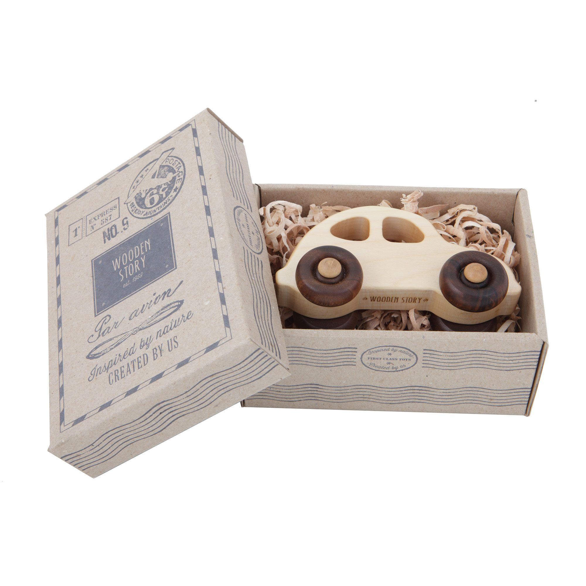 Wooden Toy on Wheels Car