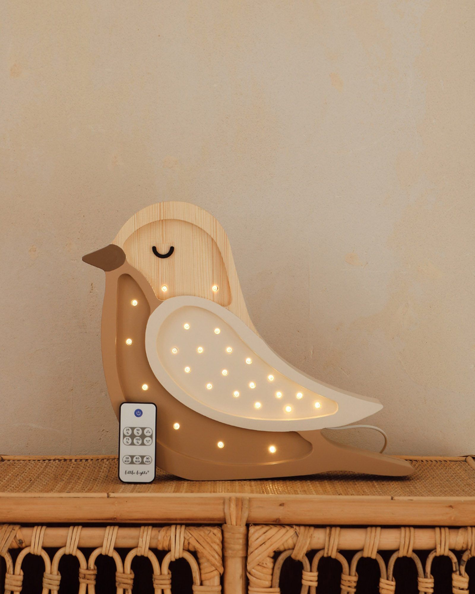 Lamp Bird Coffee Wood