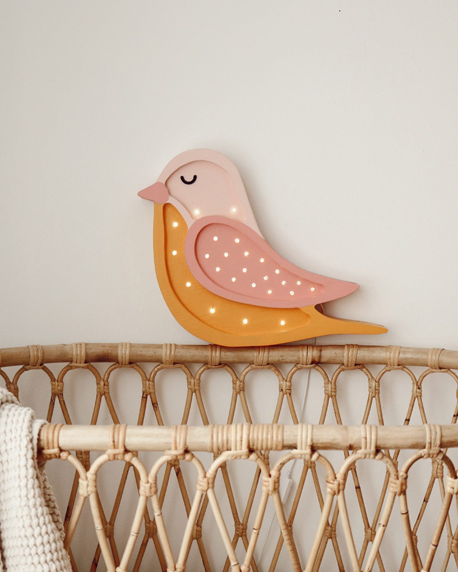 Lamp Bird Honey Rose