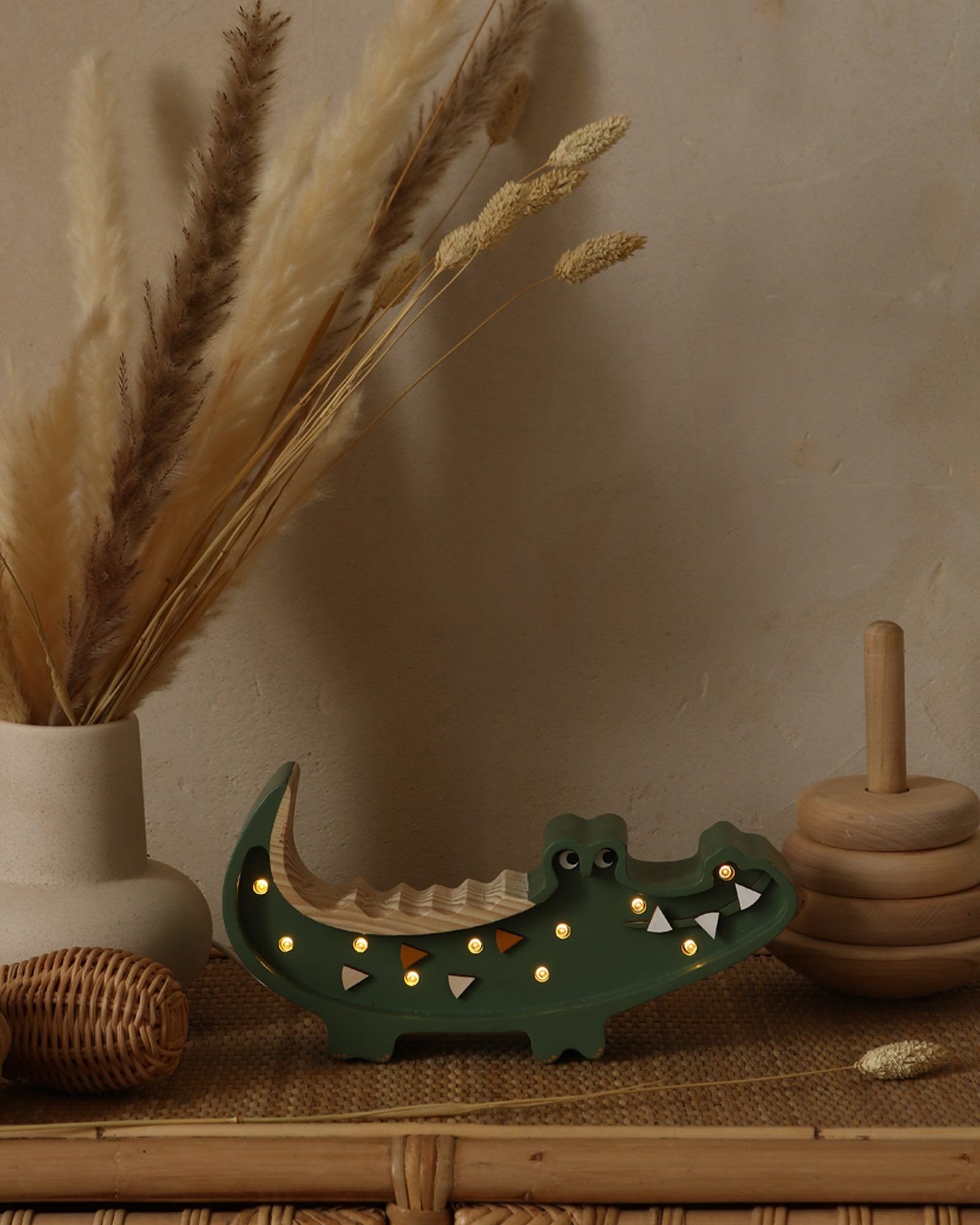 Lamp Crocodile Mini Military Green