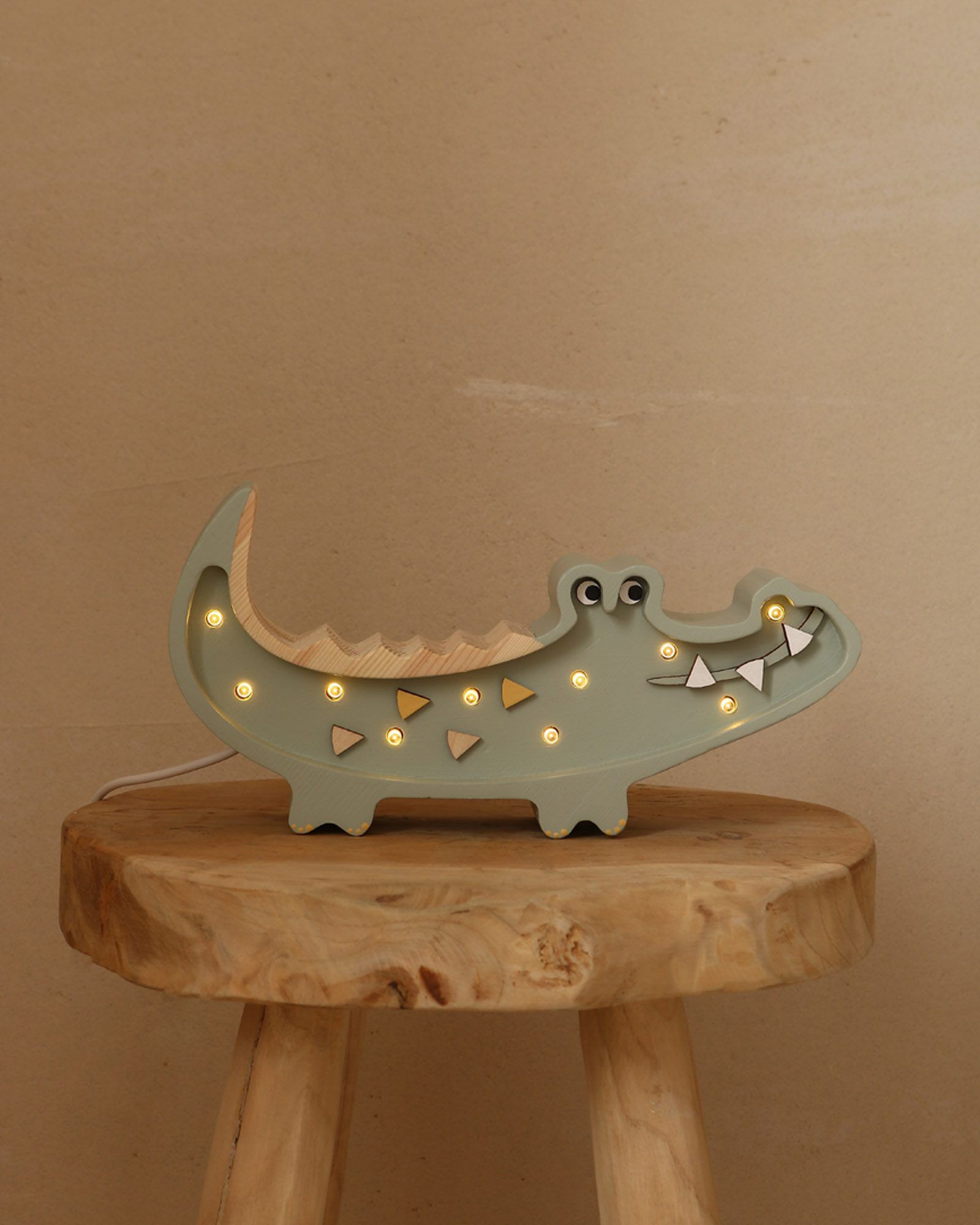 Lamp Crocodile Mini Pastel Khaki