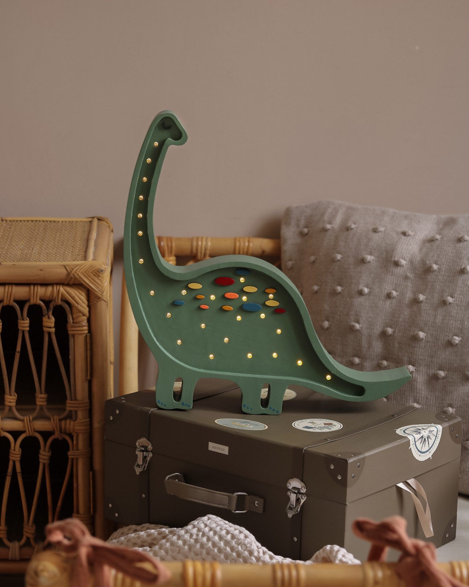Lamp Dino Diplodocus Confetti Green