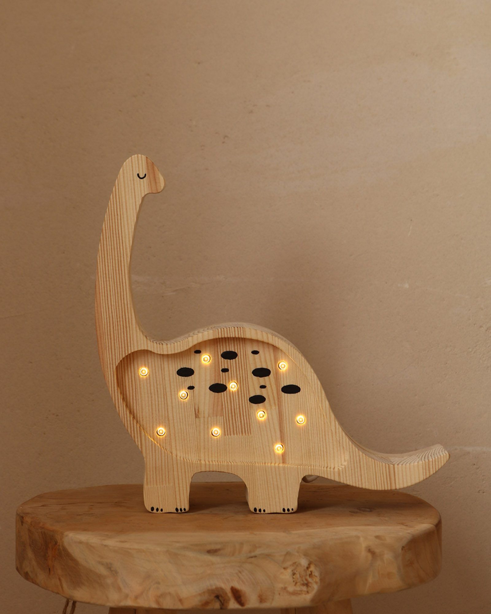 Lamp Dino Diplodocus Mini Jurassic Wood