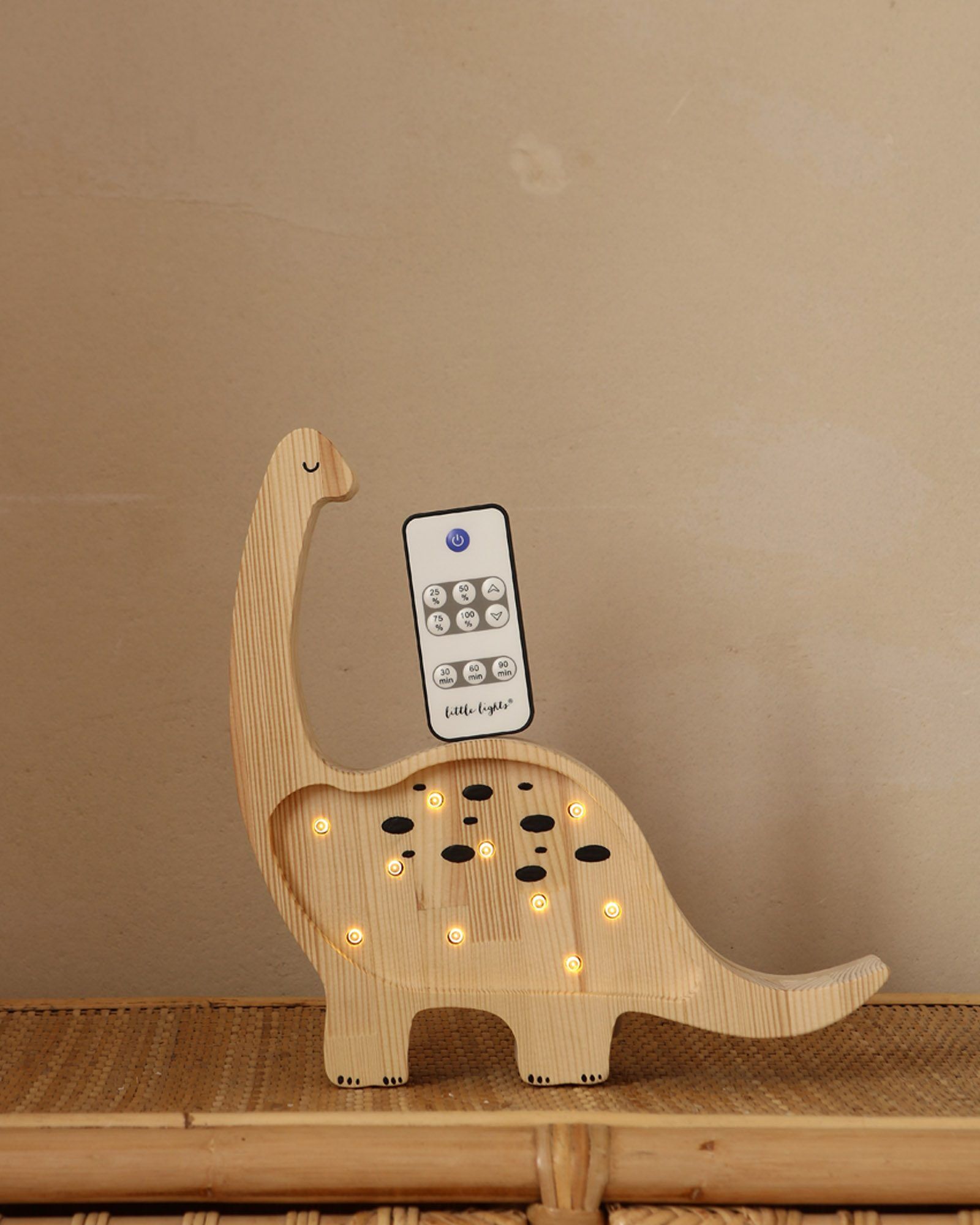 Lamp Dino Diplodocus Mini Jurassic Wood