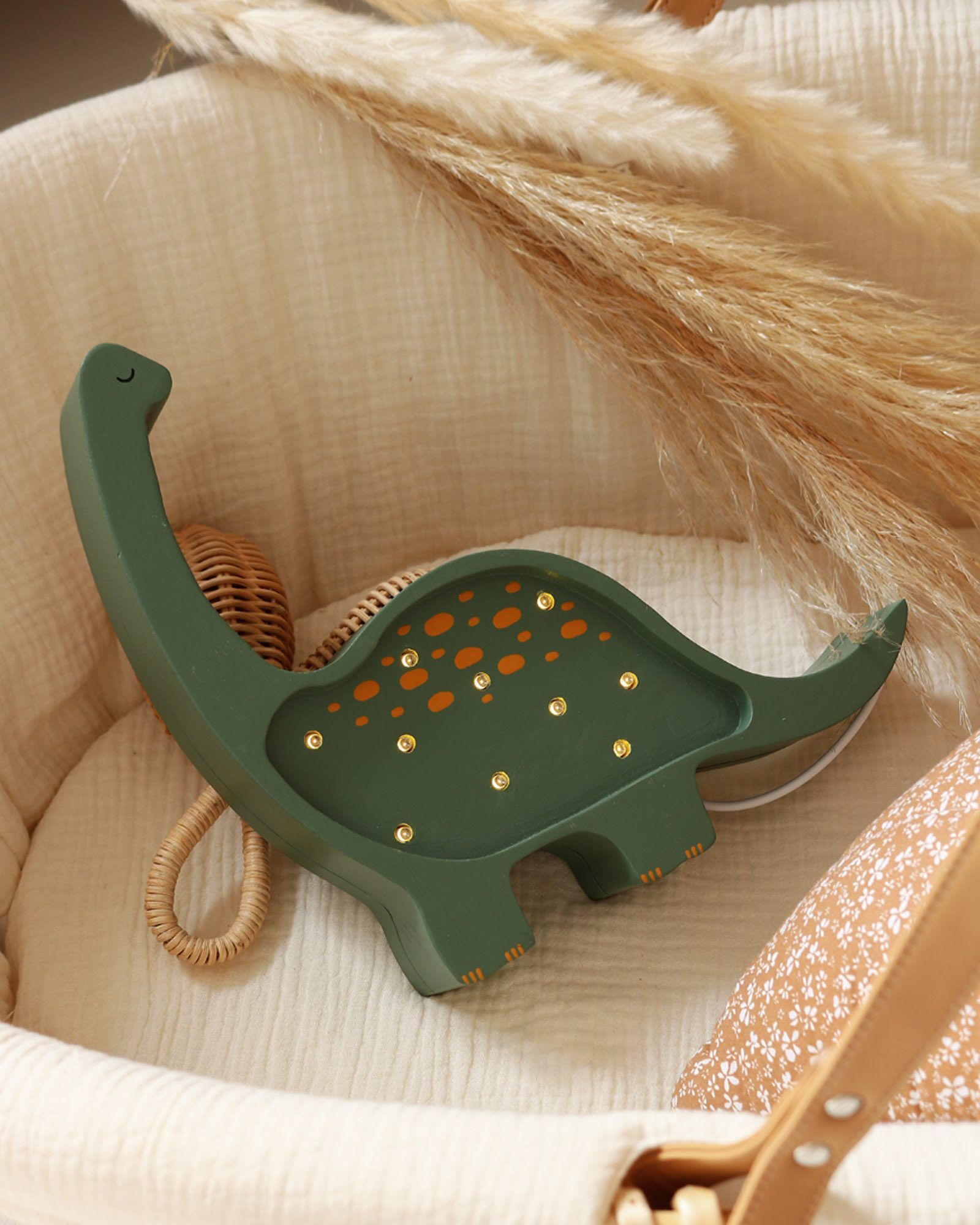 Lamp Dino Diplodocus Mini Military Green