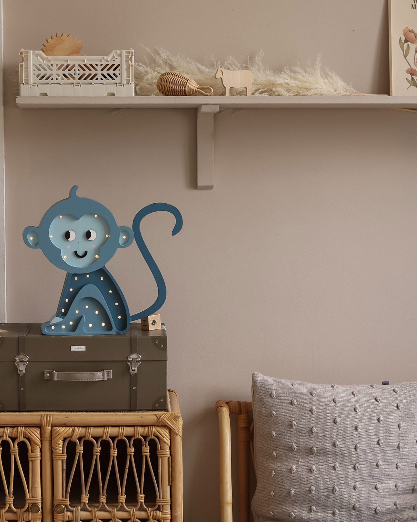 Lamp Monkey Cobalt Jungle