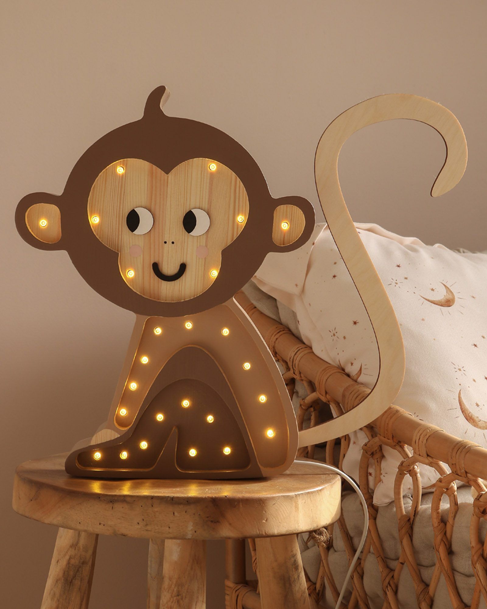 Lamp Monkey Jungle Brown