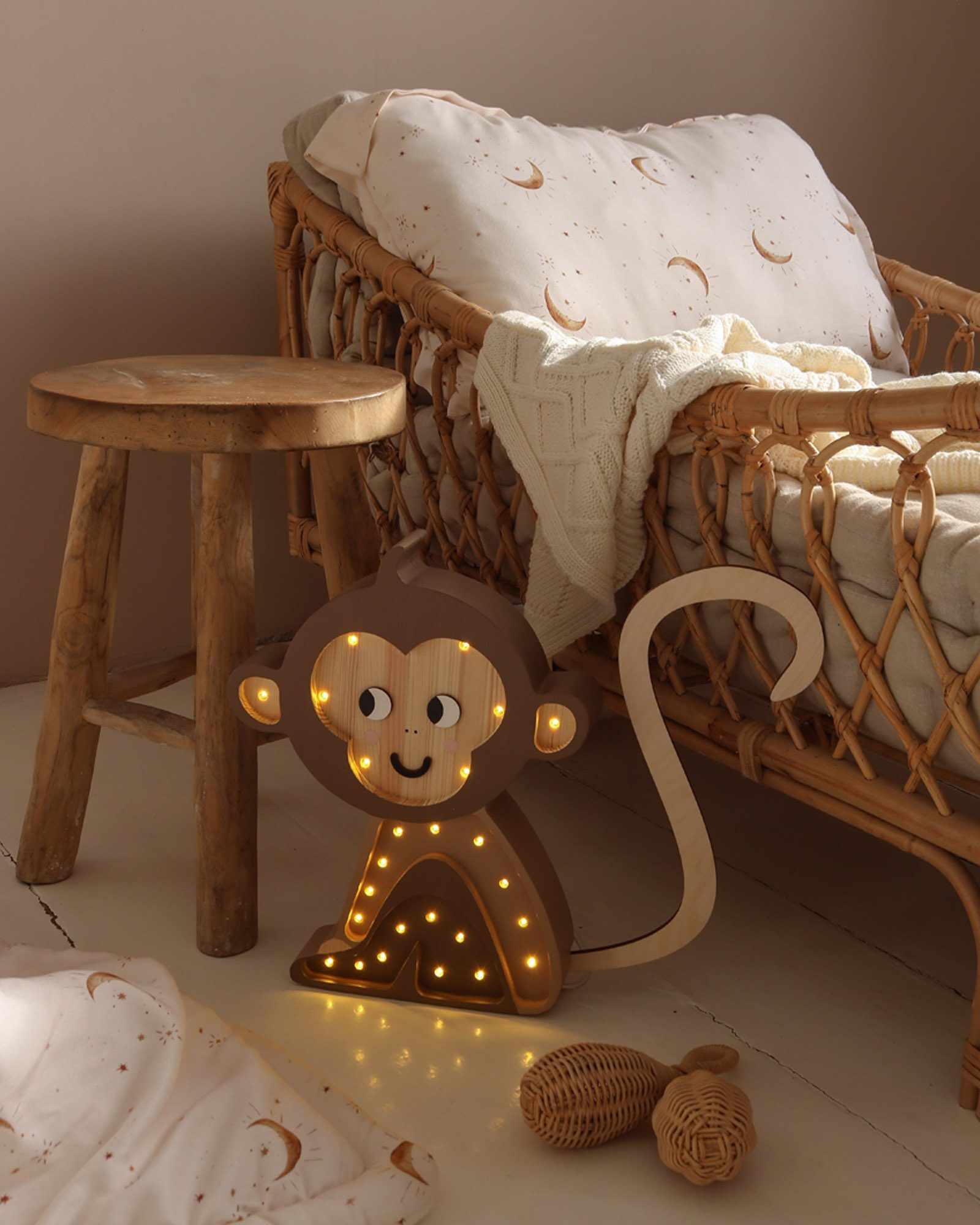 Lamp Monkey Jungle Brown