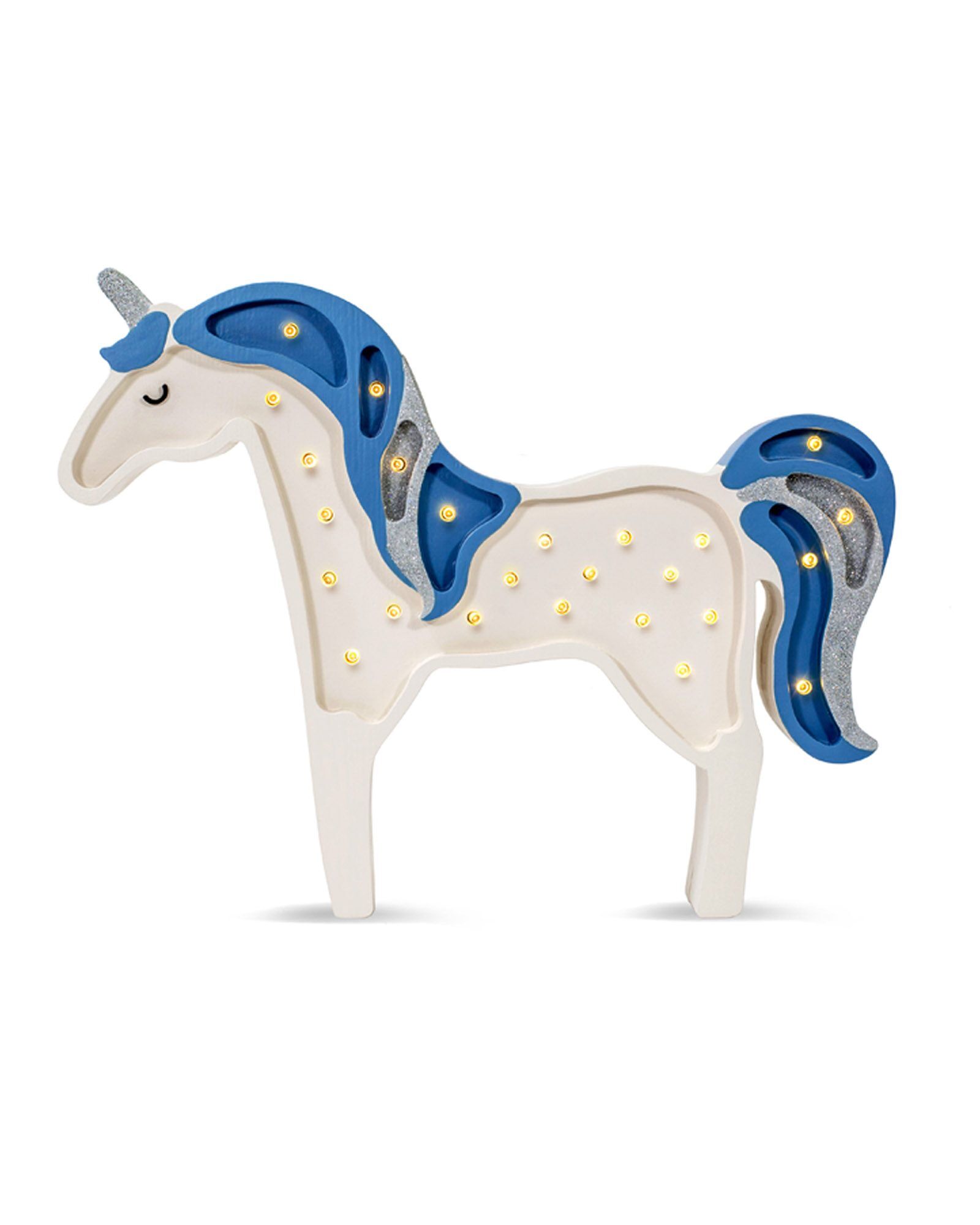 Lamp Unicorn Denim Glitter