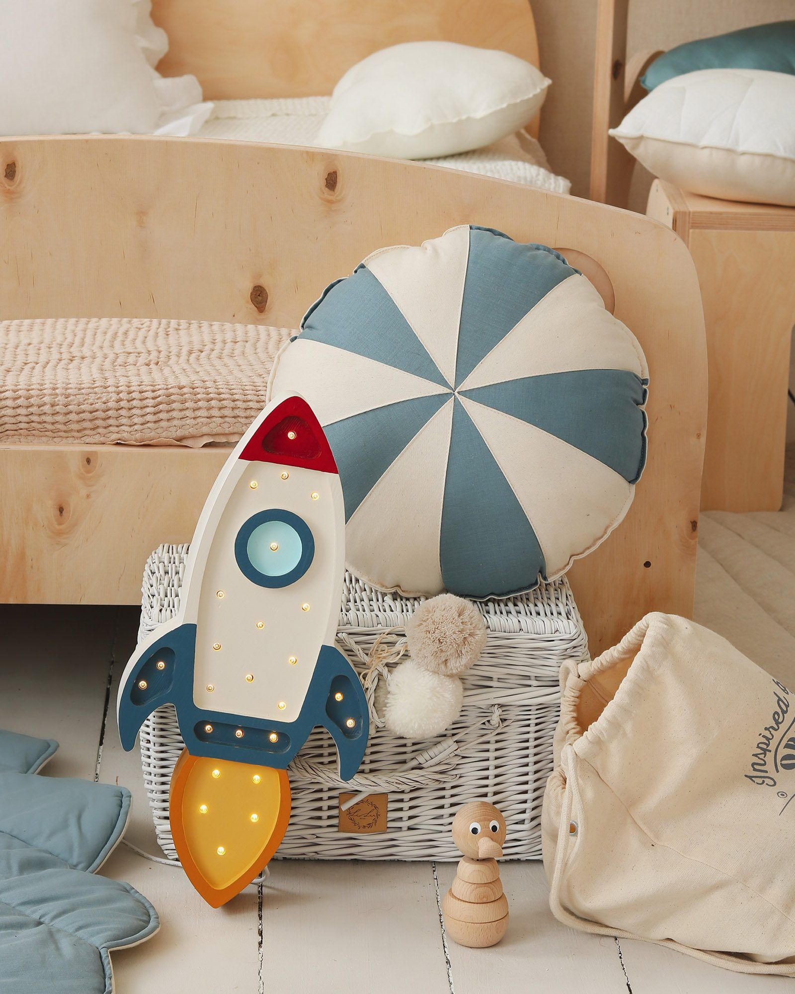 Lamp Space Rocket Galactic White