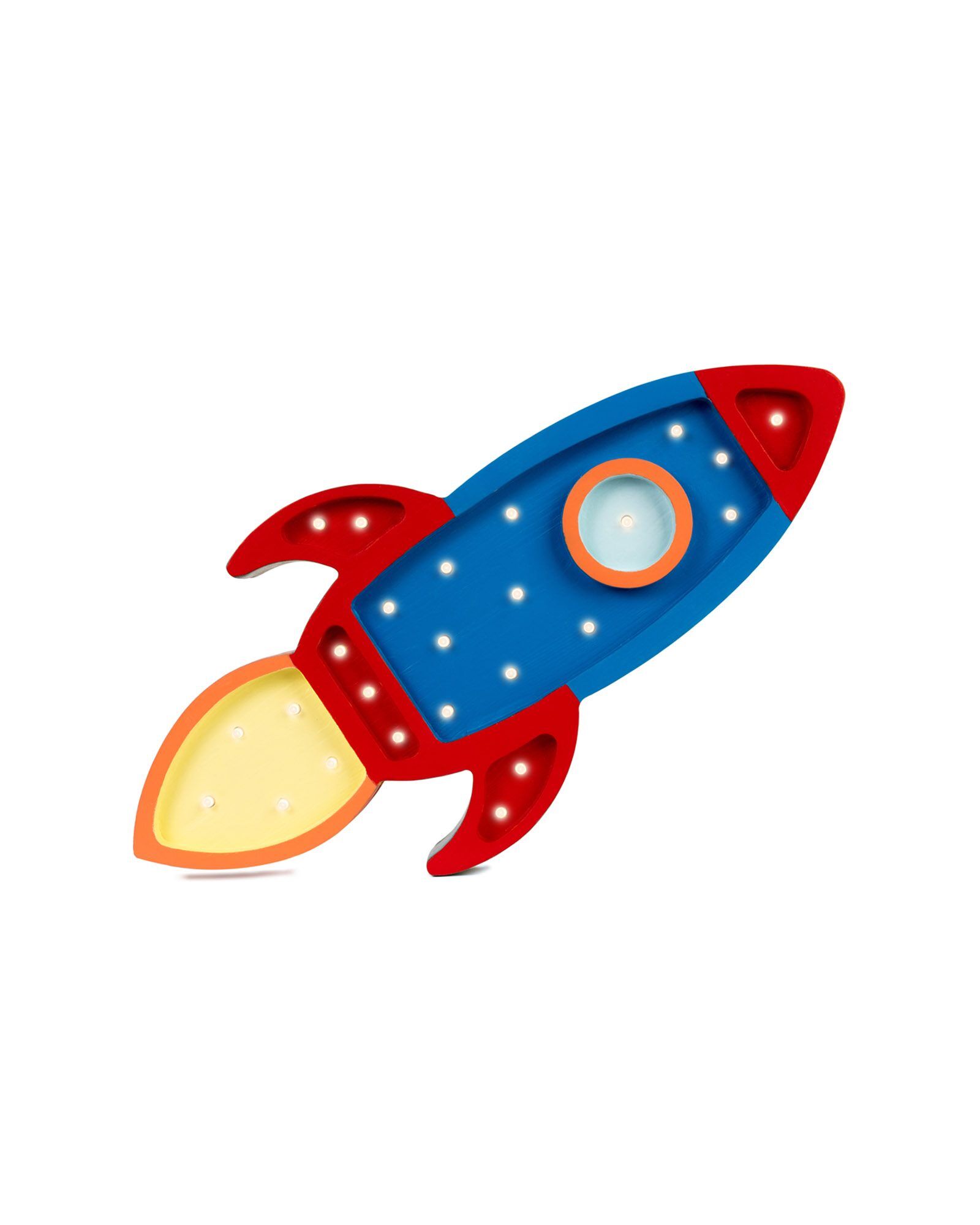 Lamp Space Rocket Navy Red