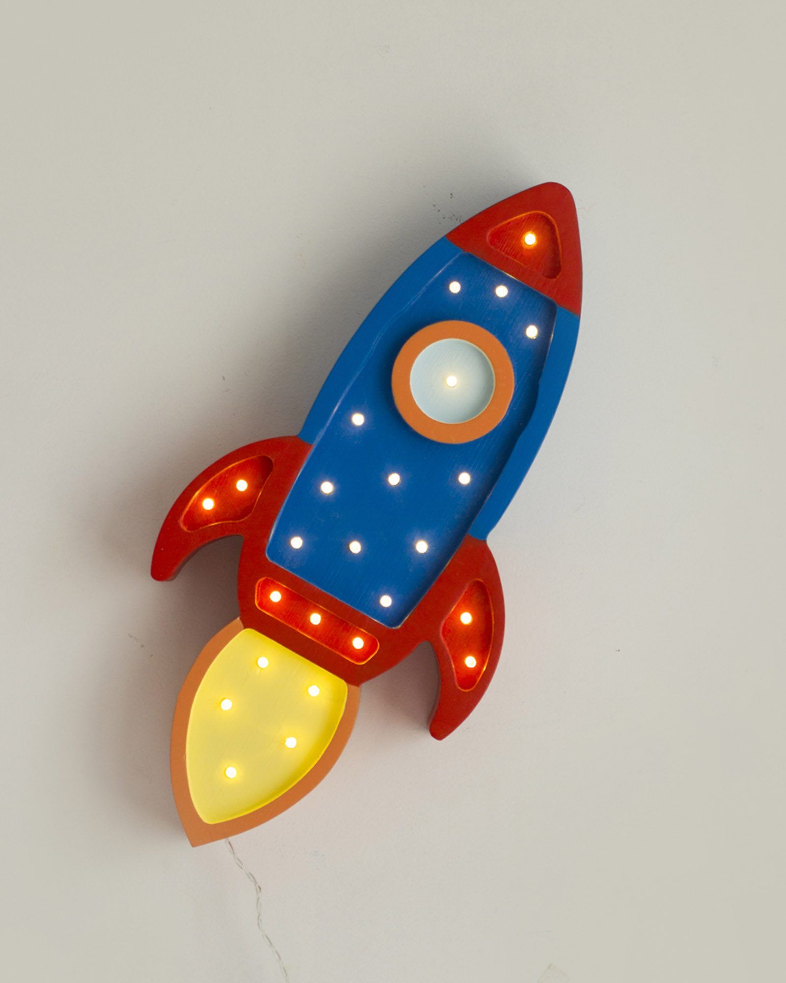 Lamp Space Rocket Navy Red