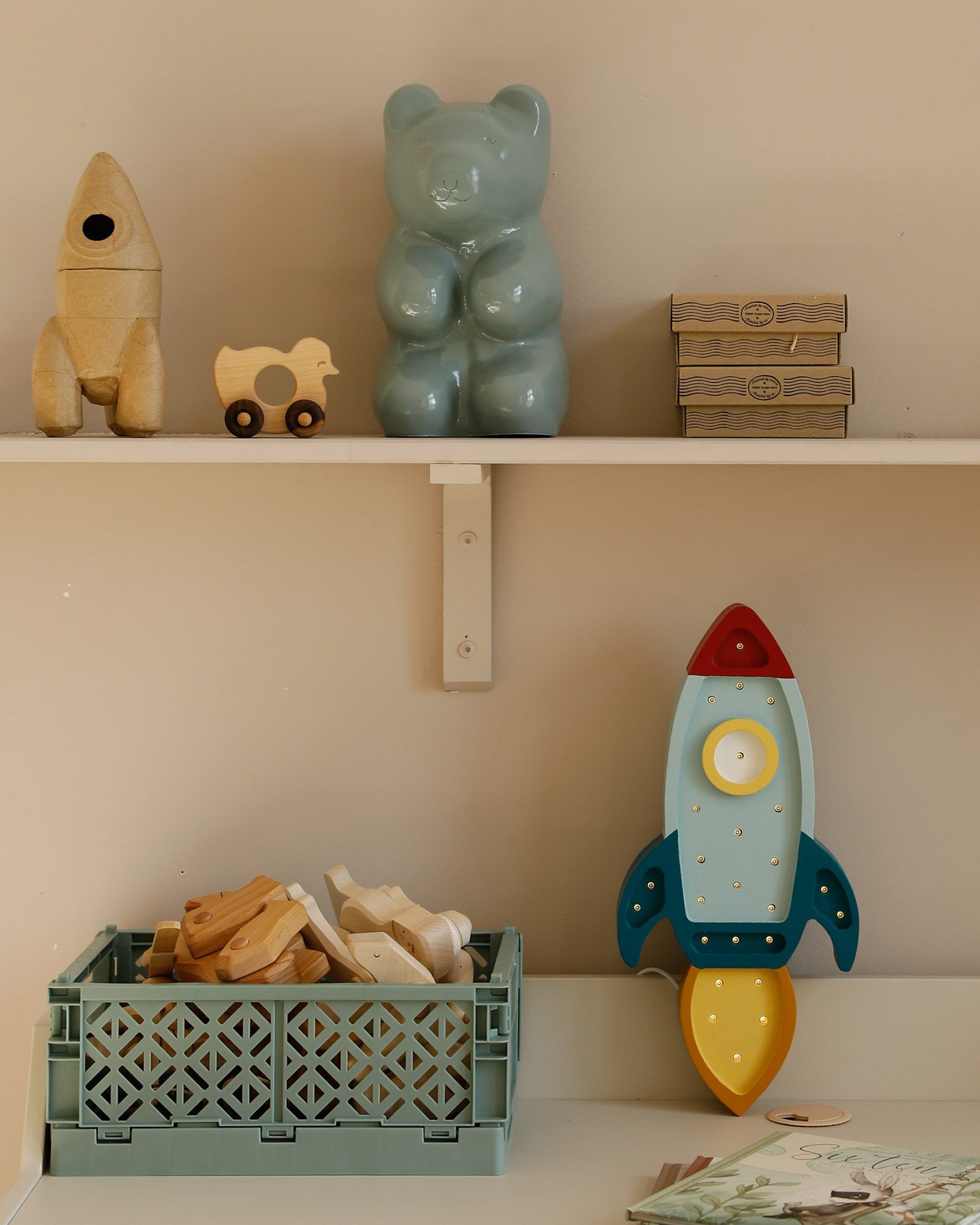 Lamp Space Rocket Teal