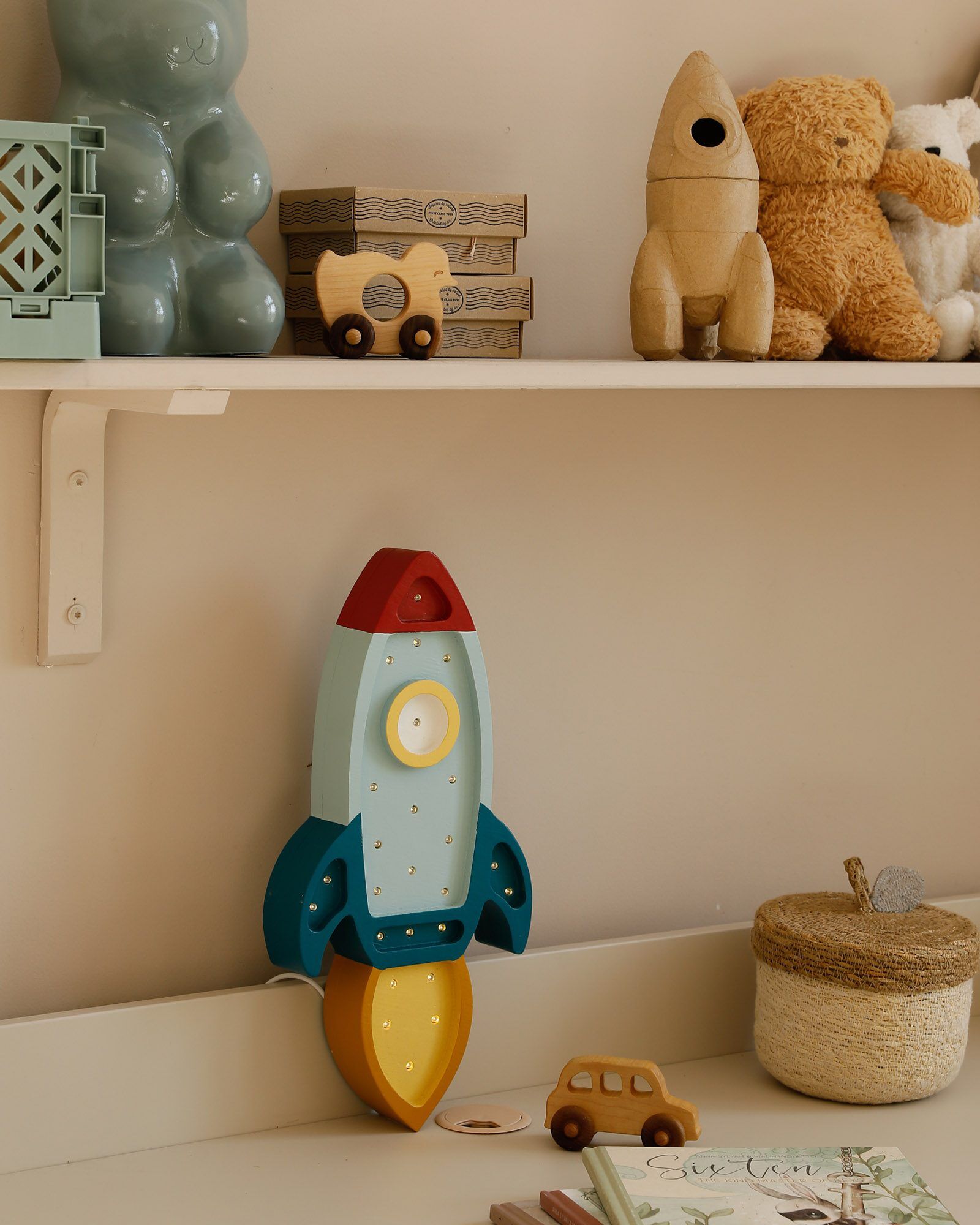 Lamp Space Rocket Teal