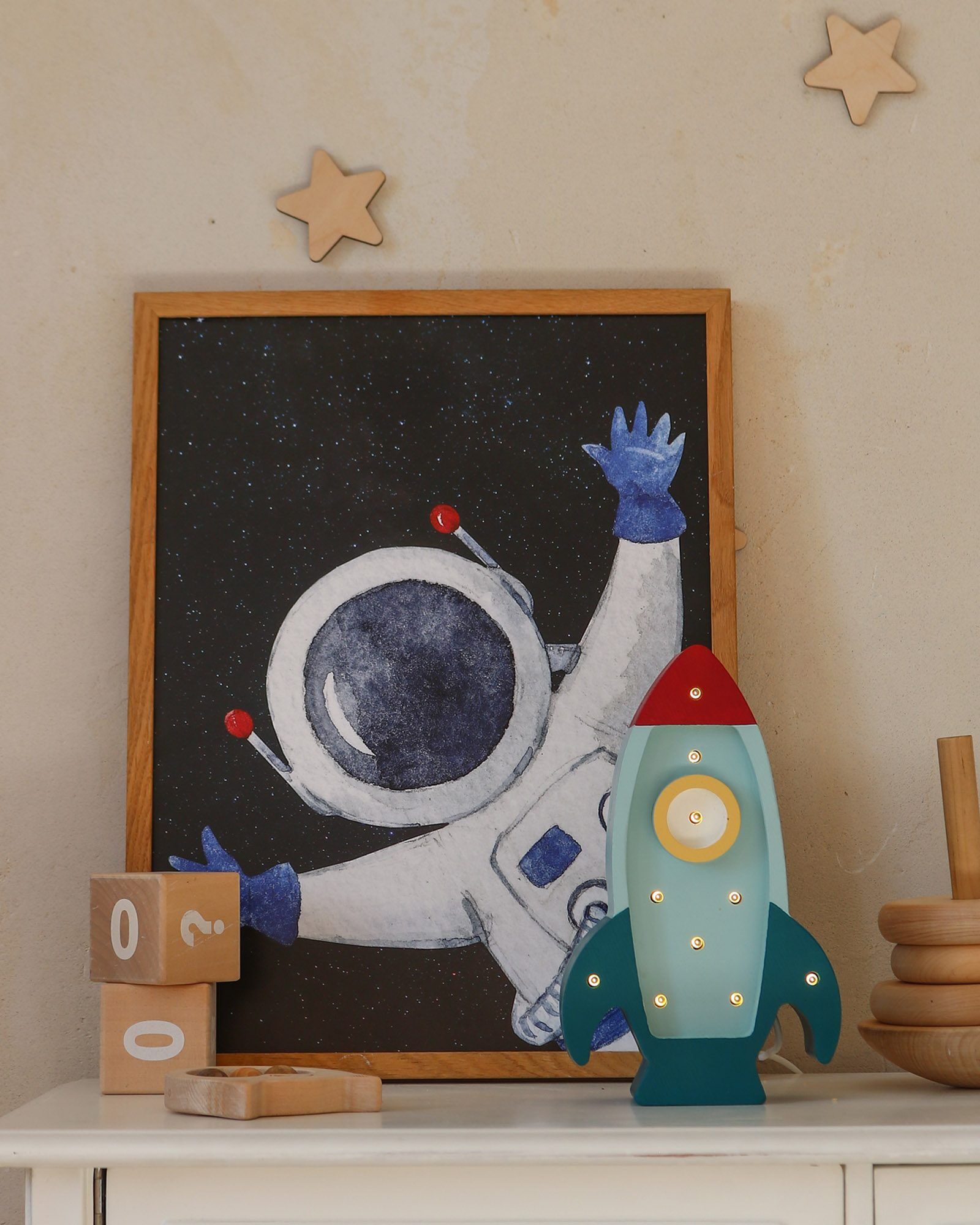 Lamp Space Rocket Mini Teal
