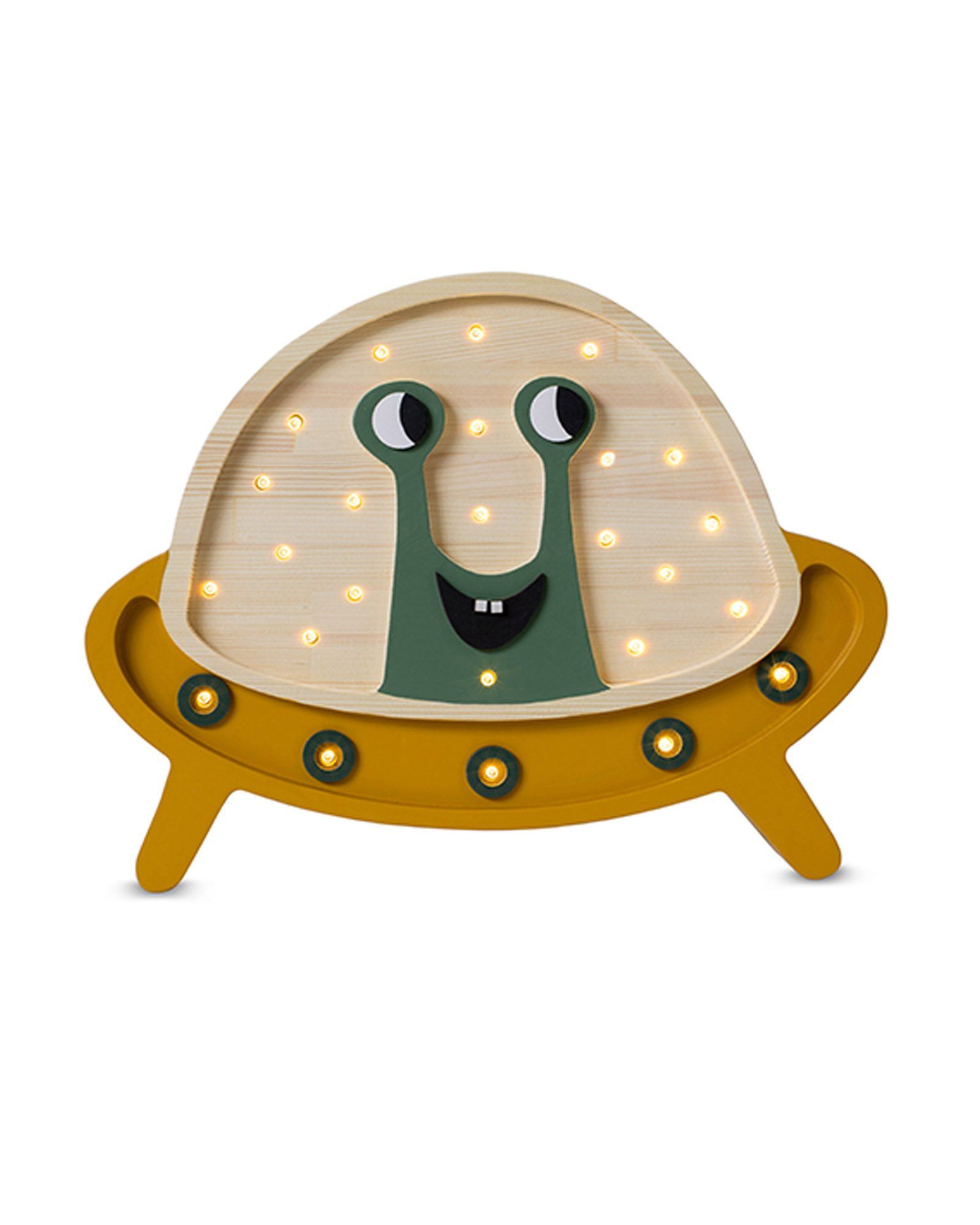 Lamp Ufo Mustard Wood