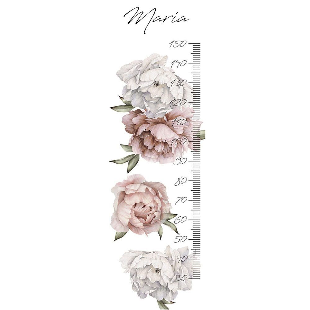 Wall sticker - Peonies - Growth Chart