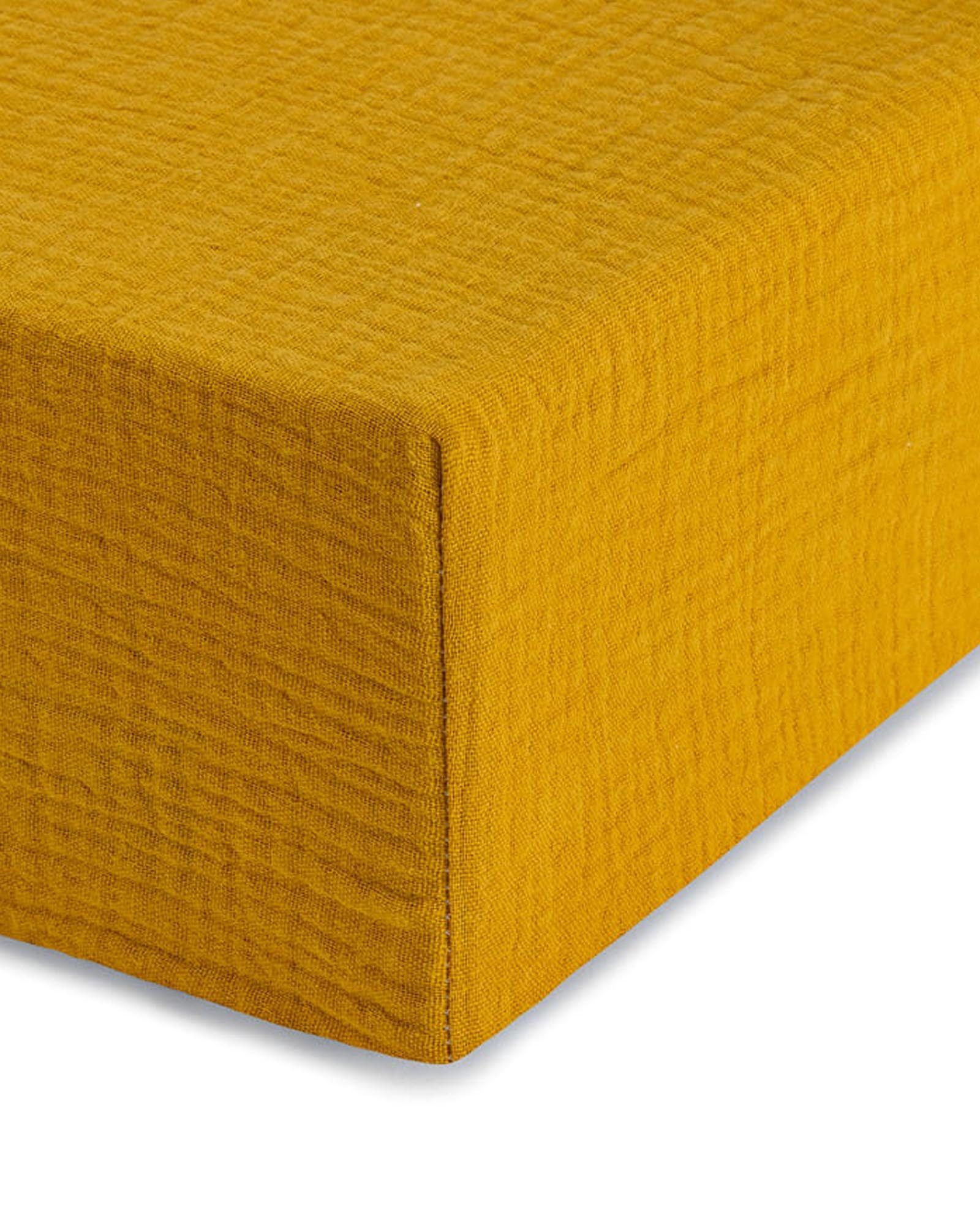Muslin Bed Sheet - Honey