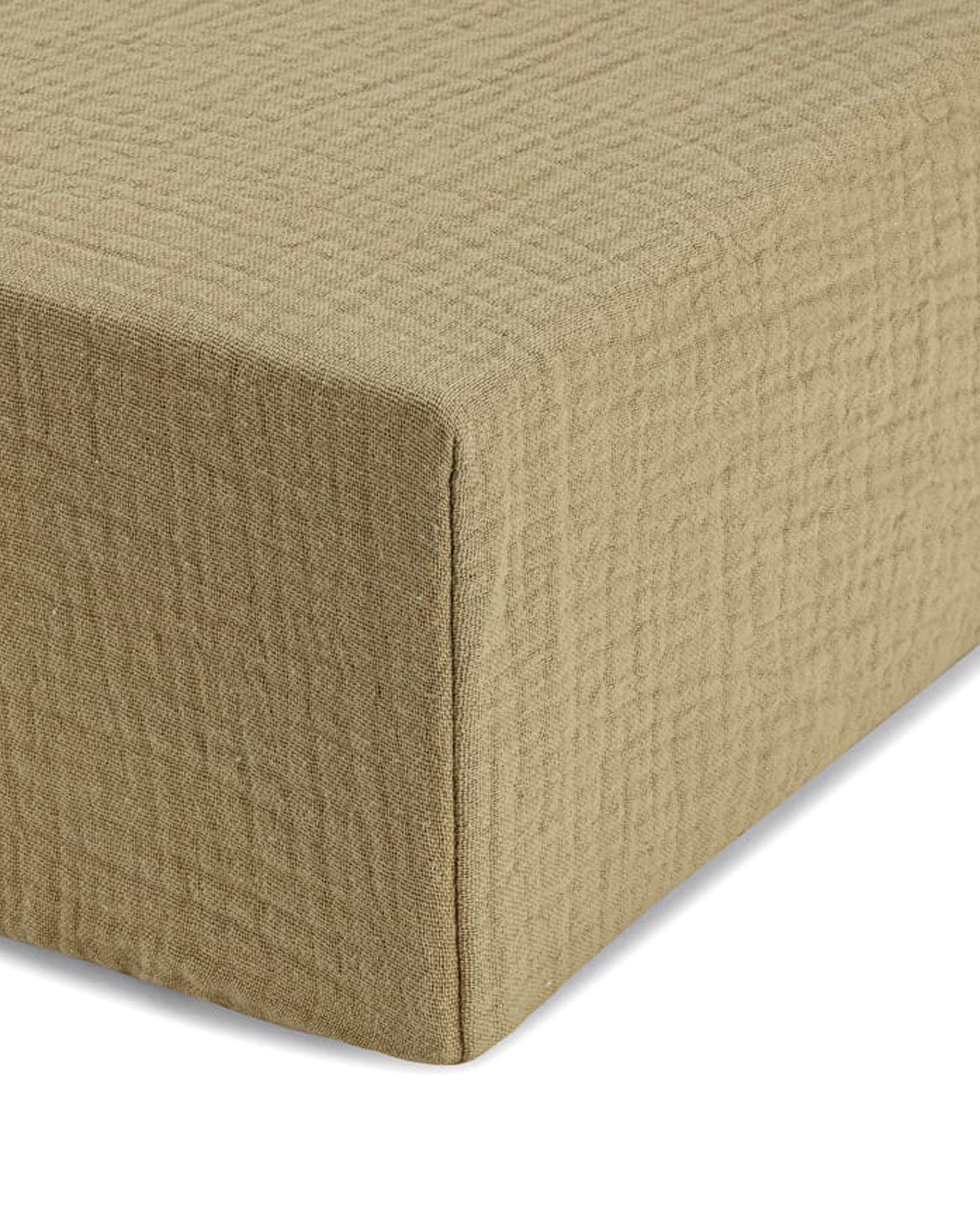 Muslin Bed Sheet - Olive