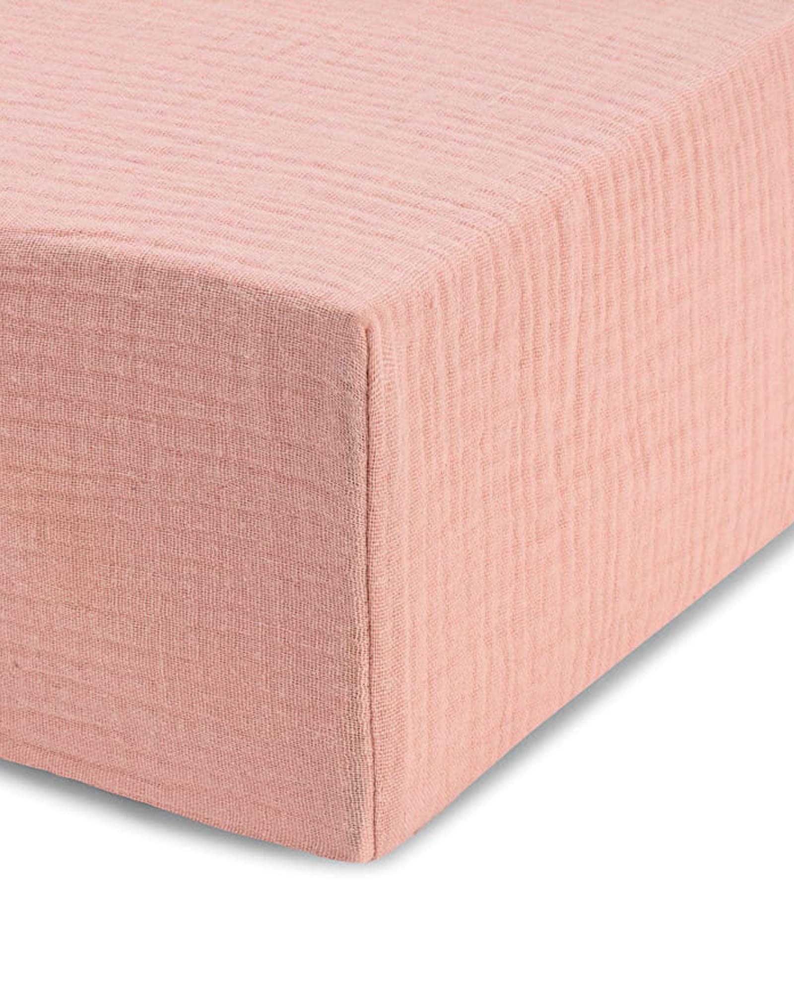 Muslin Bed Sheet - Pink