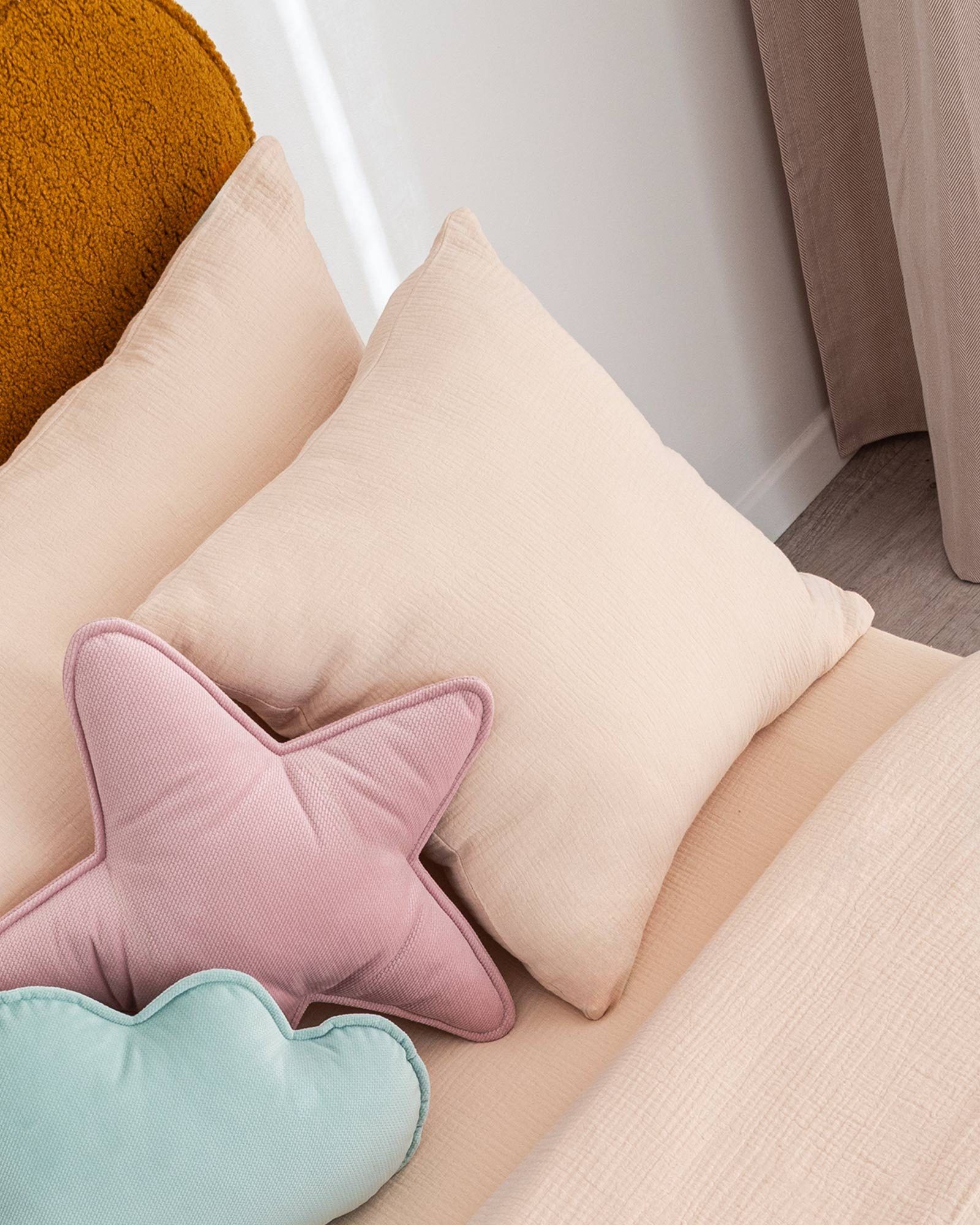 Muslin Pillow Case - Beige