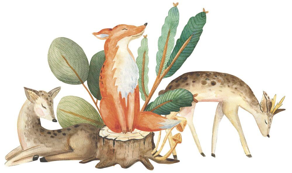 Wall stickers - Fox on a stump