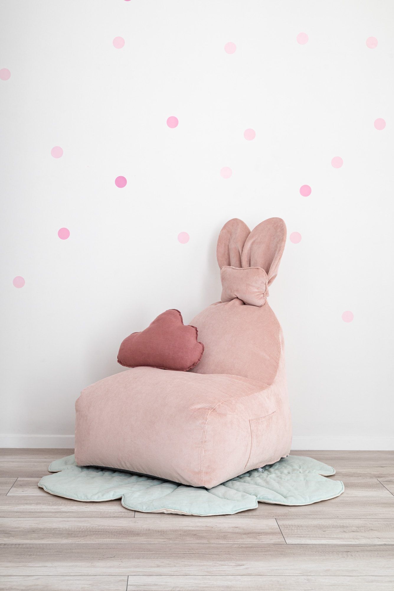 Funny Bunny Bean Bag, Color: Corduroy Pink